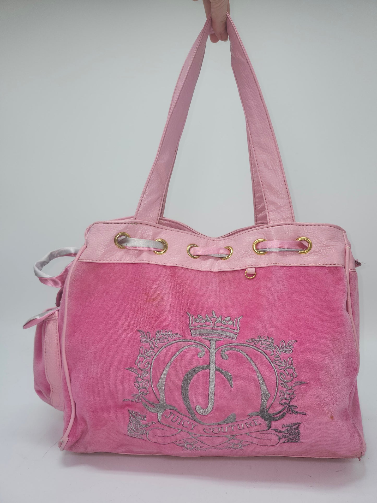 -Juicy- "Daydreamer" Dupe Hot Pink Two-Toned Velour Purse