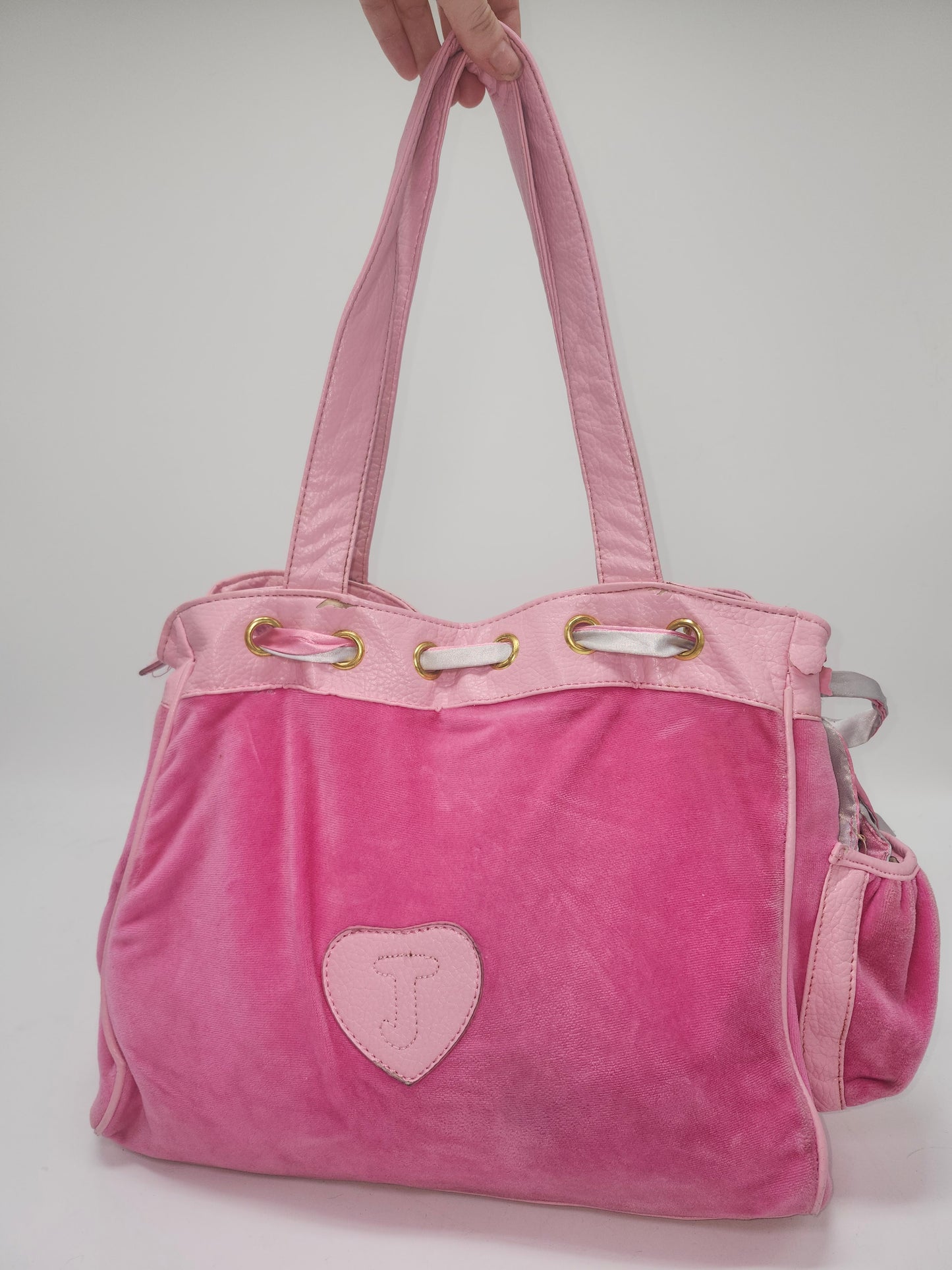 -Juicy- "Daydreamer" Dupe Hot Pink Two-Toned Velour Purse