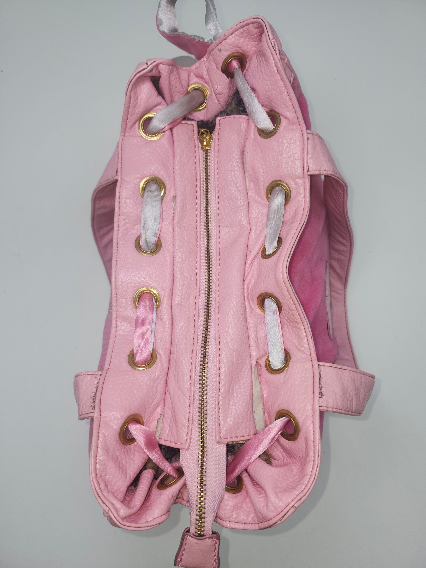 -Juicy- "Daydreamer" Dupe Hot Pink Two-Toned Velour Purse
