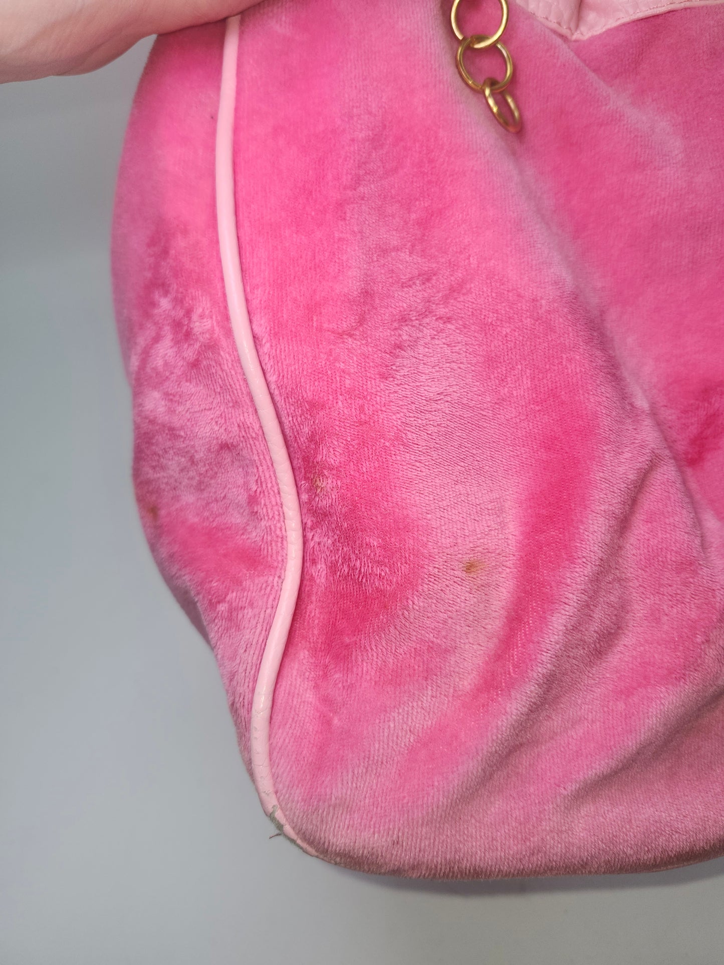 -Juicy- "Daydreamer" Dupe Hot Pink Two-Toned Velour Purse