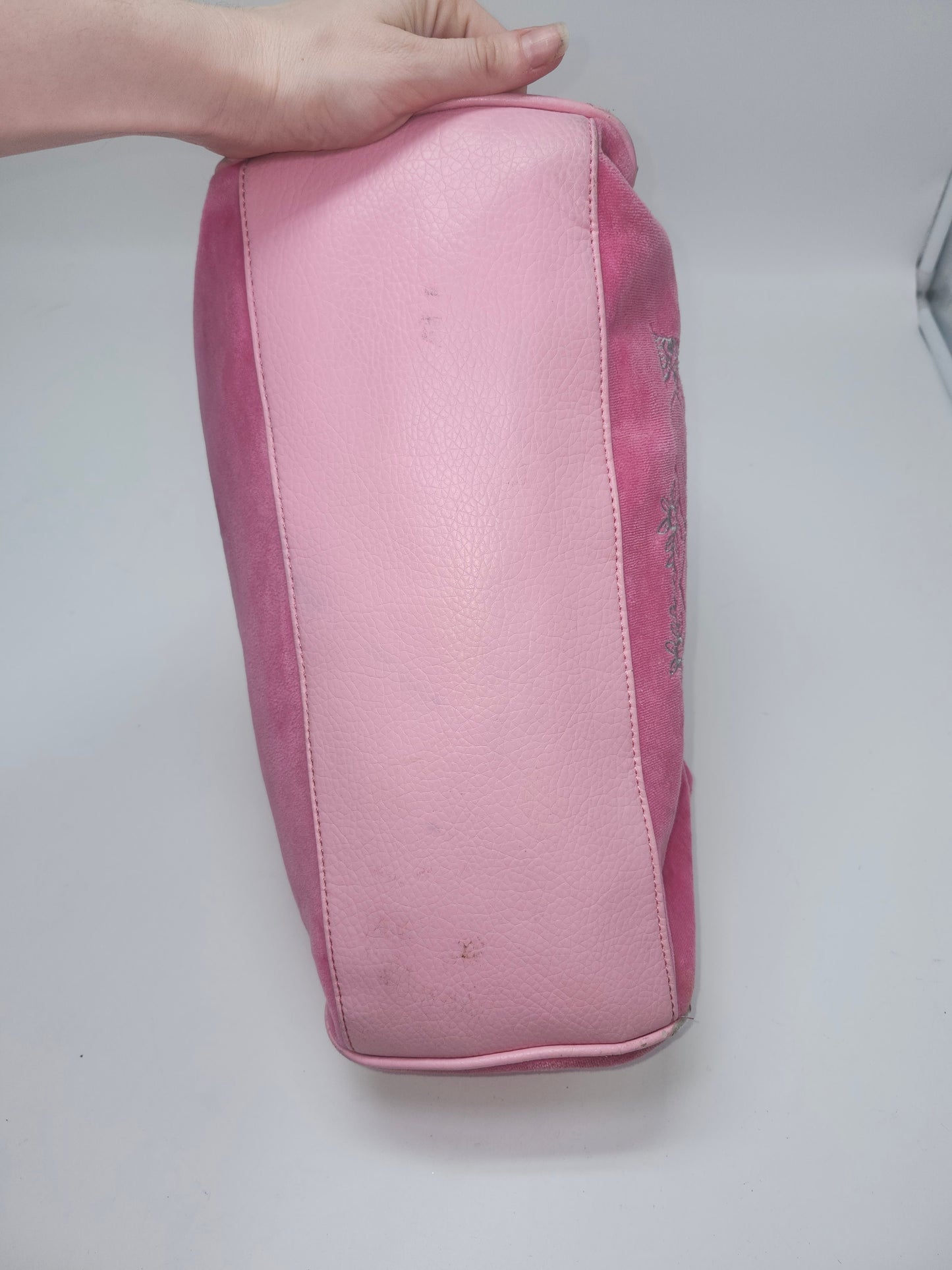 -Juicy- "Daydreamer" Dupe Hot Pink Two-Toned Velour Purse