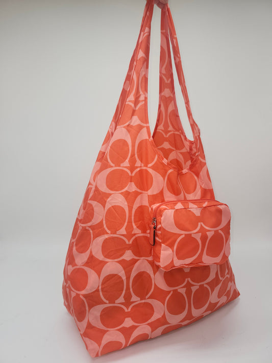 *Coach* "F66180" Nylon Eco Bag in Orange/Pink