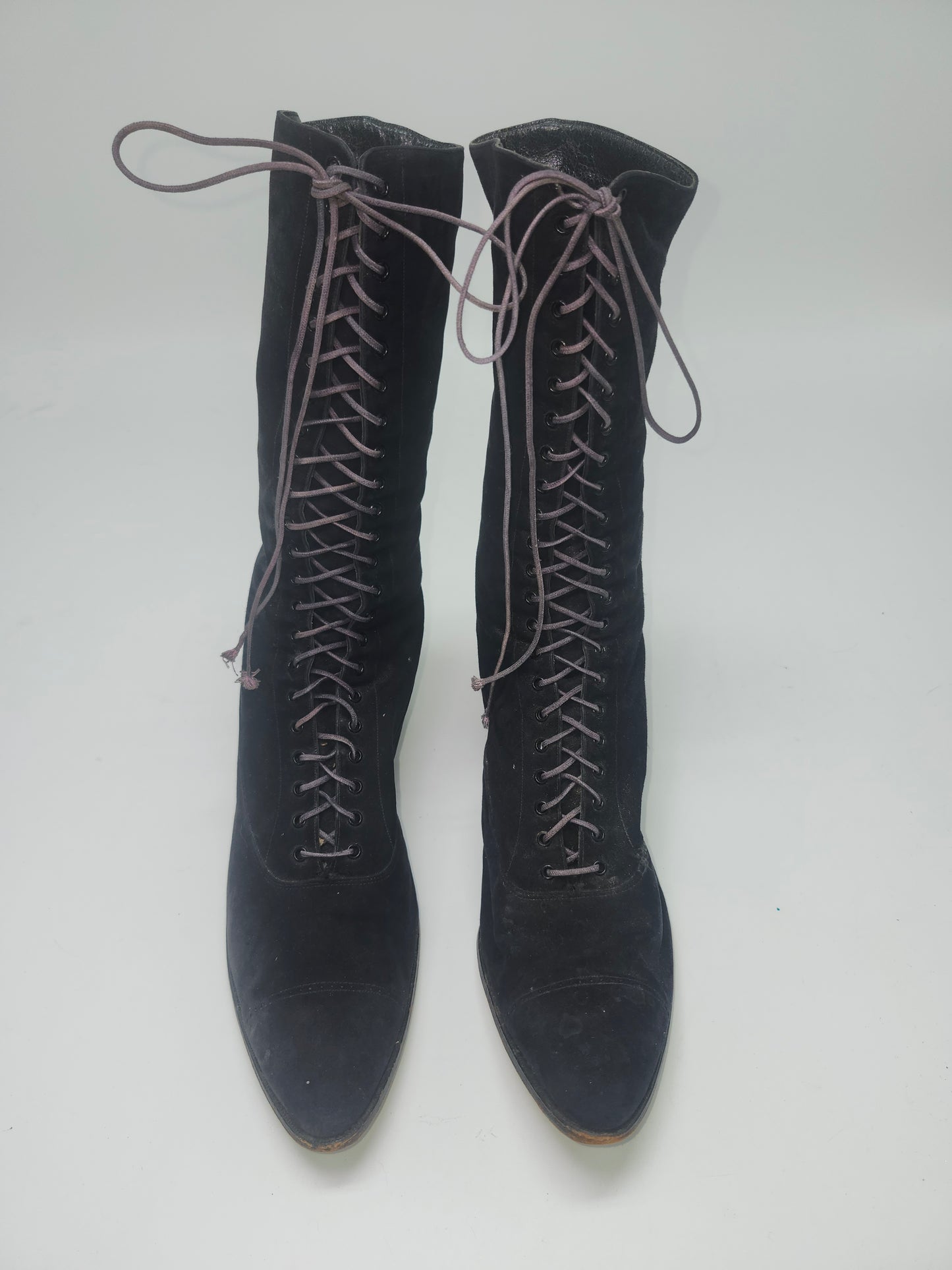 ~Antique~ Victorian Suede Lace-Up Boots Size 7