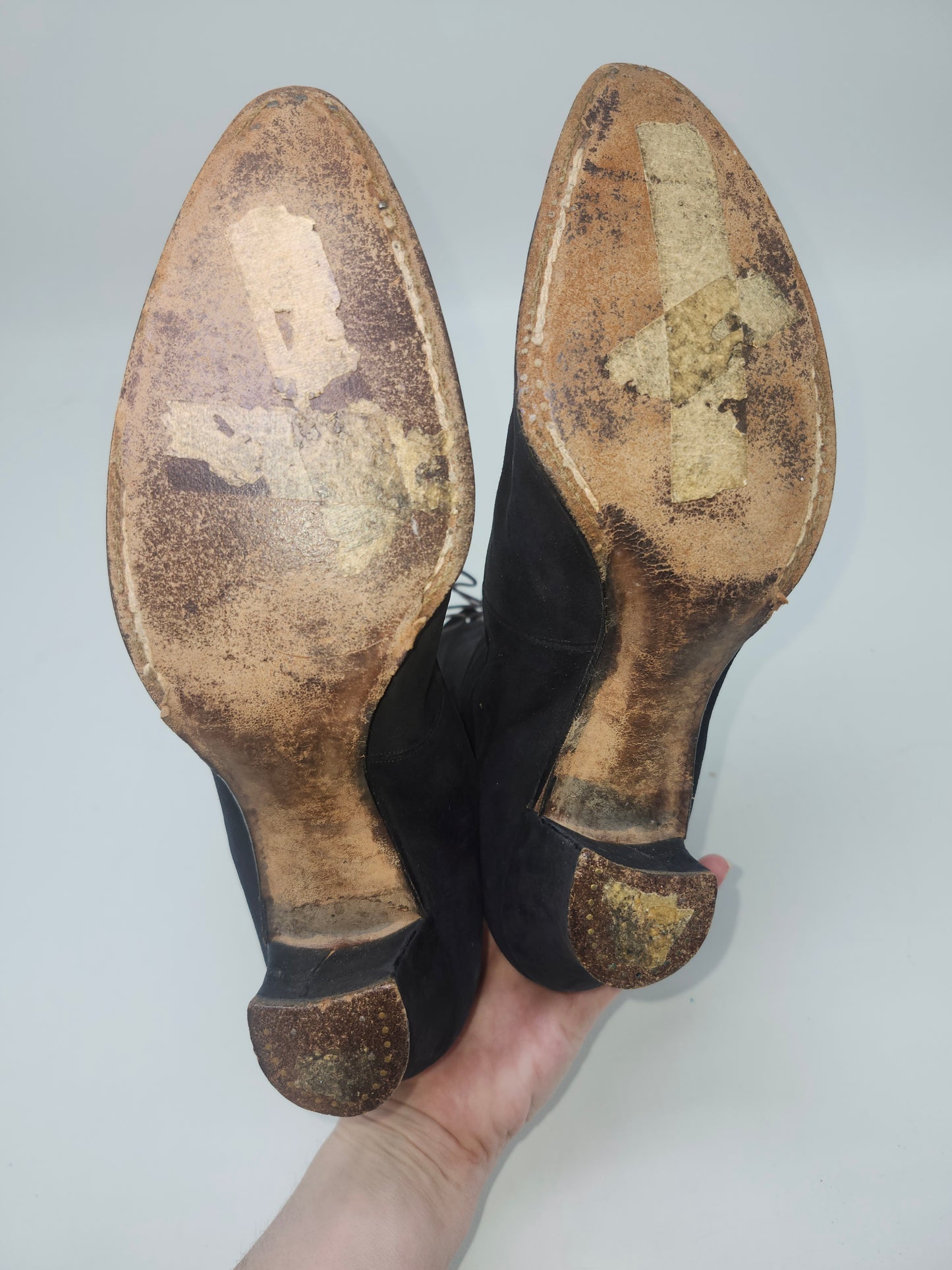 ~Antique~ Victorian Suede Lace-Up Boots Size 7