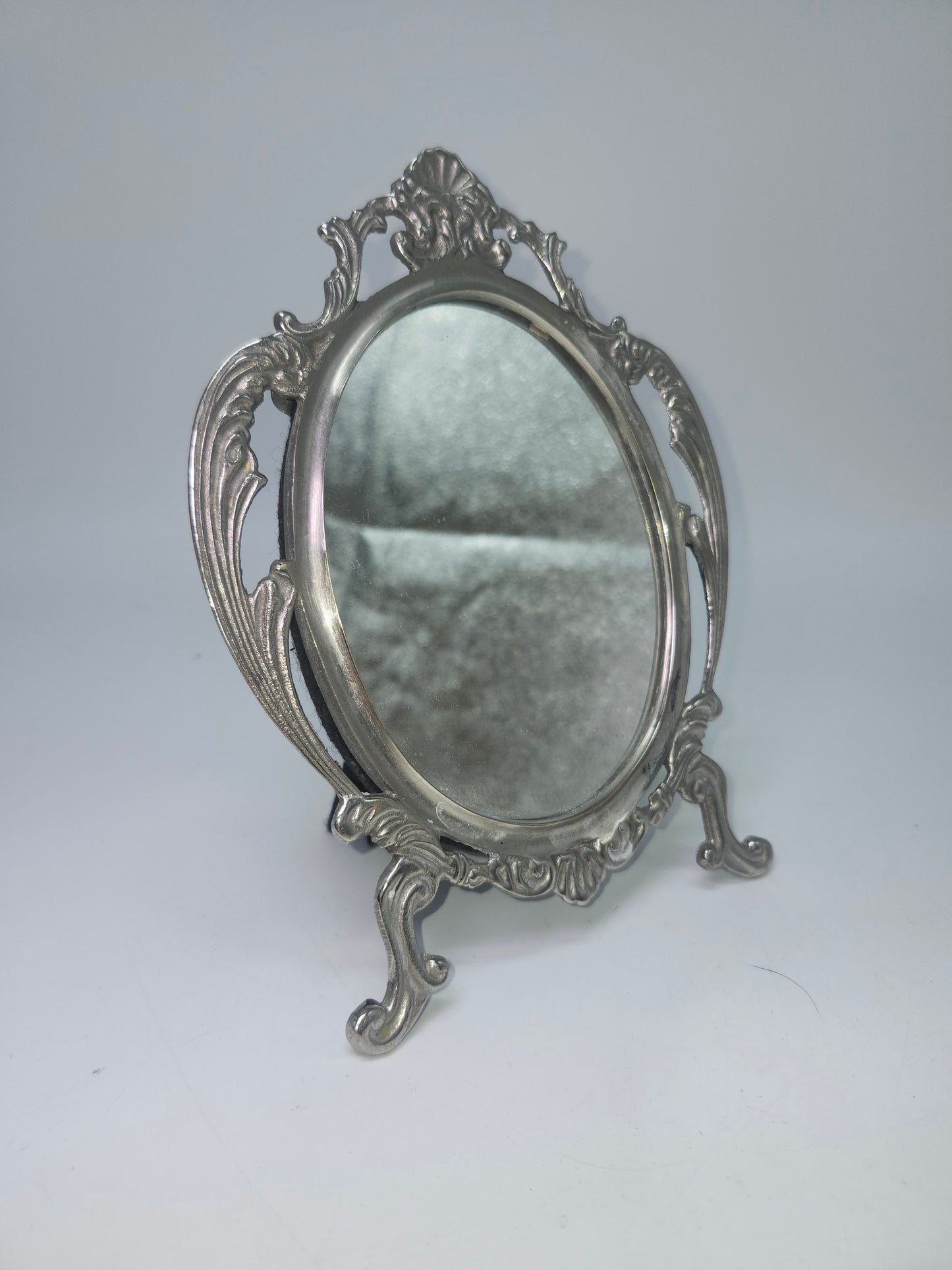 Silverplate Art Nouveau Style Mirror