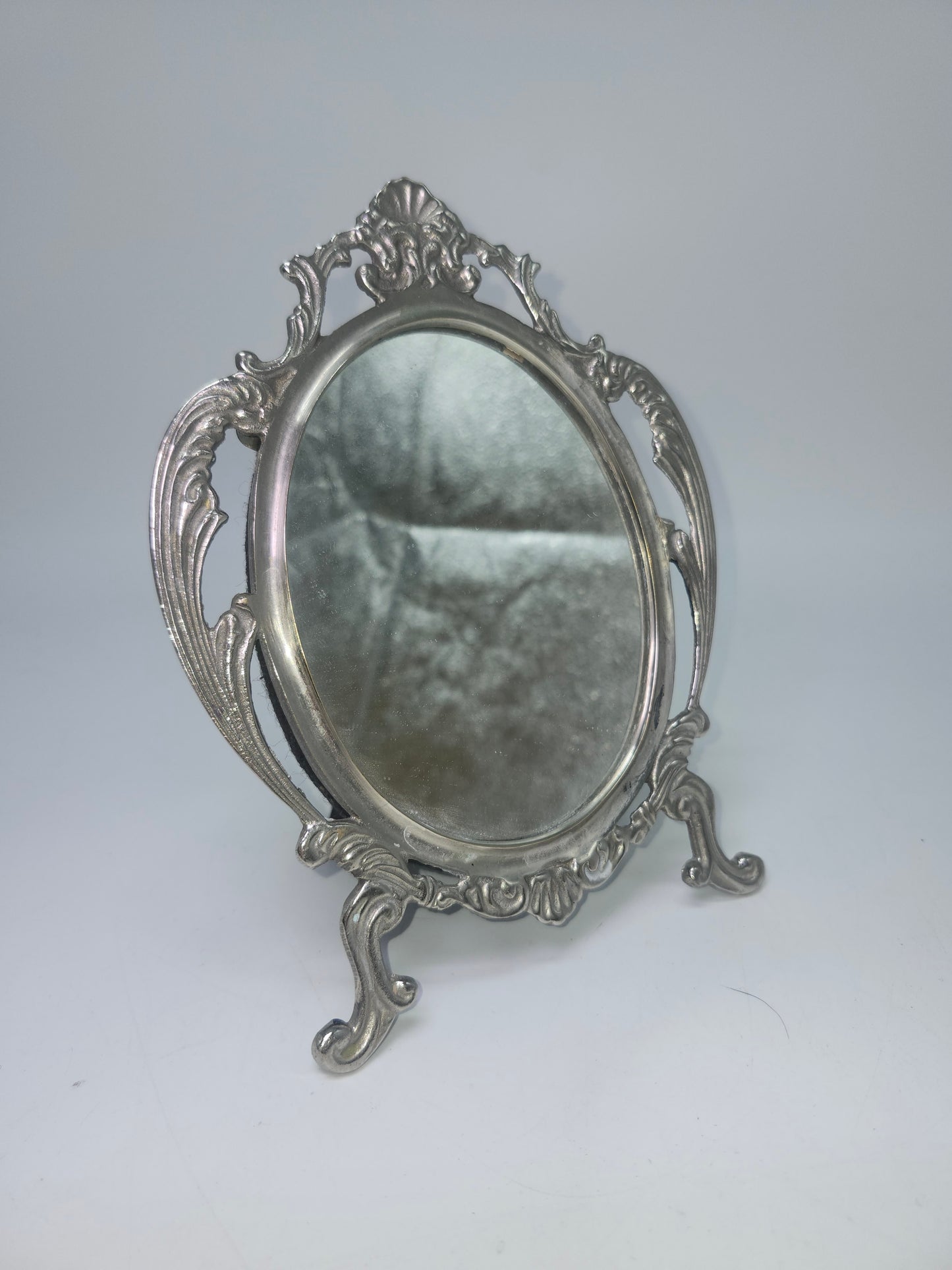 Silverplate Art Nouveau Style Mirror