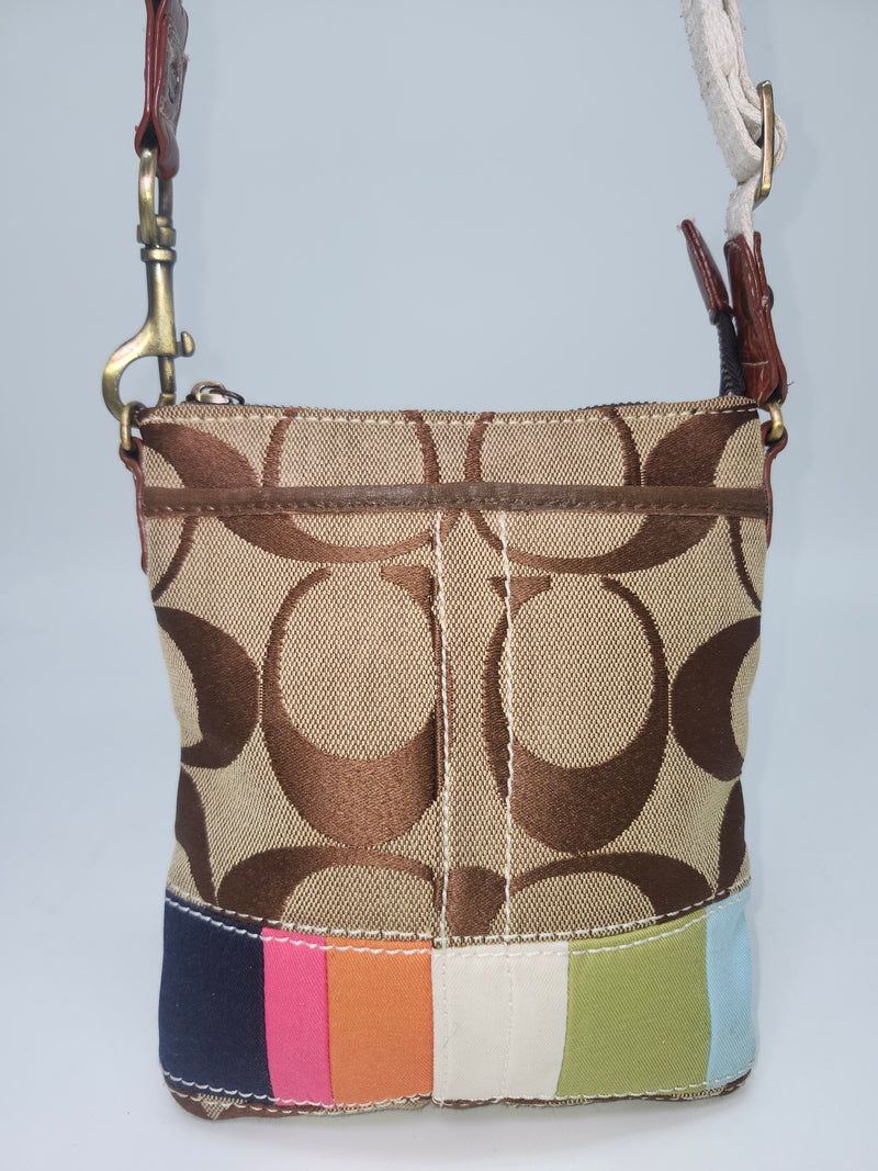 *Coach* Rainbow Monogram Canvas Crossbody Bag (Model No. 10864)