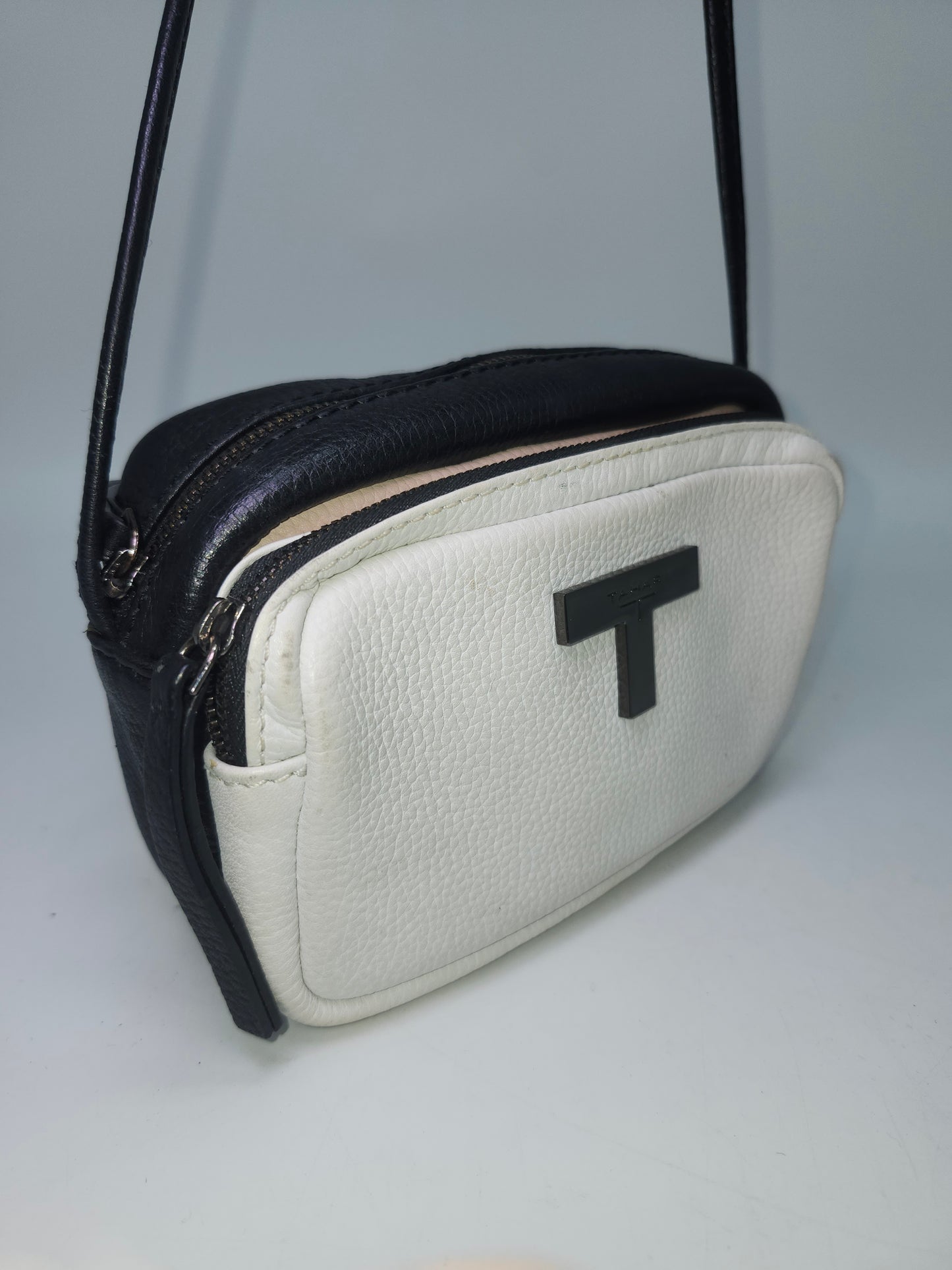 Tahari Tri-Toned Leather Crossbody Bag