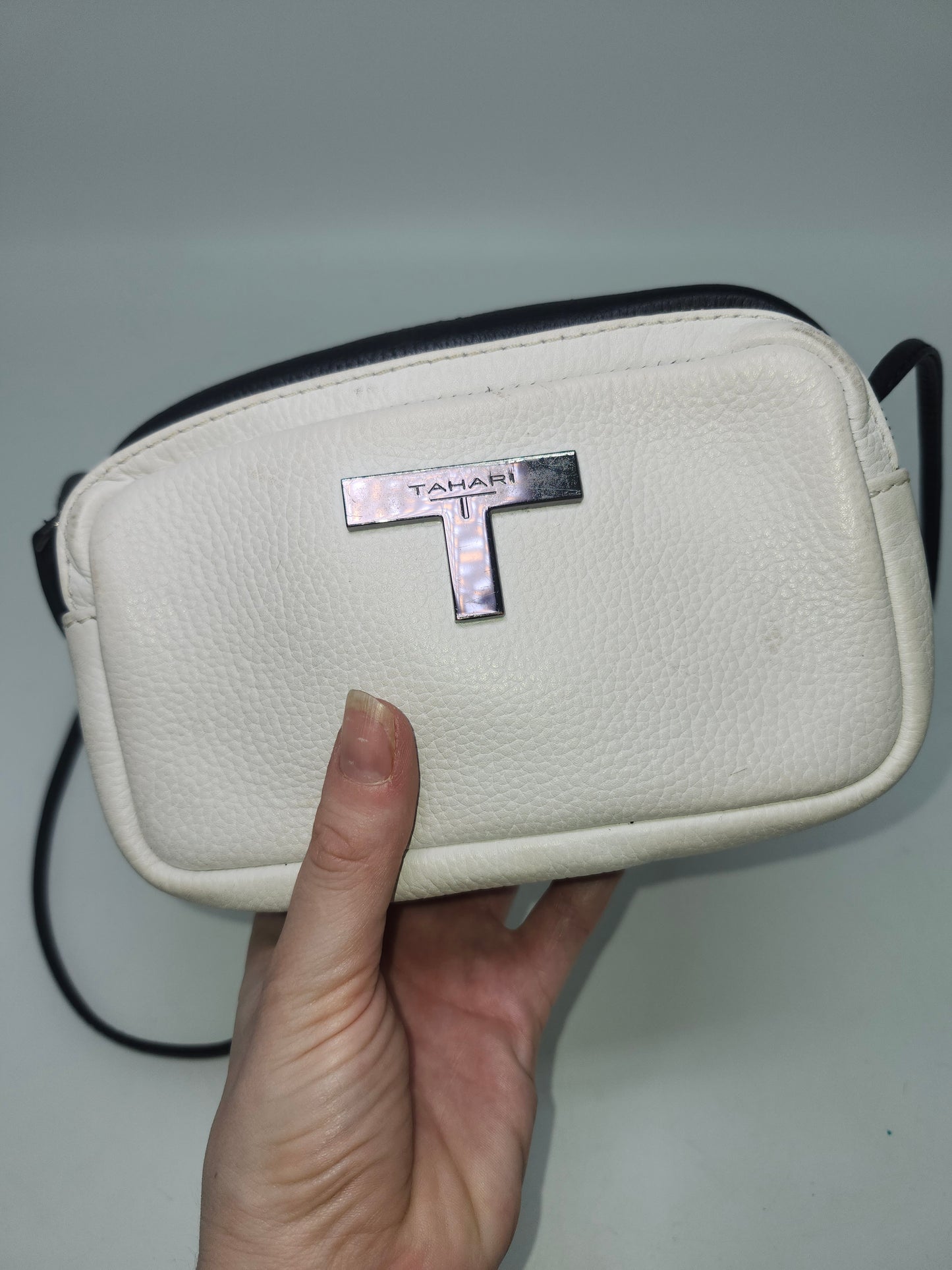 Tahari Tri-Toned Leather Crossbody Bag