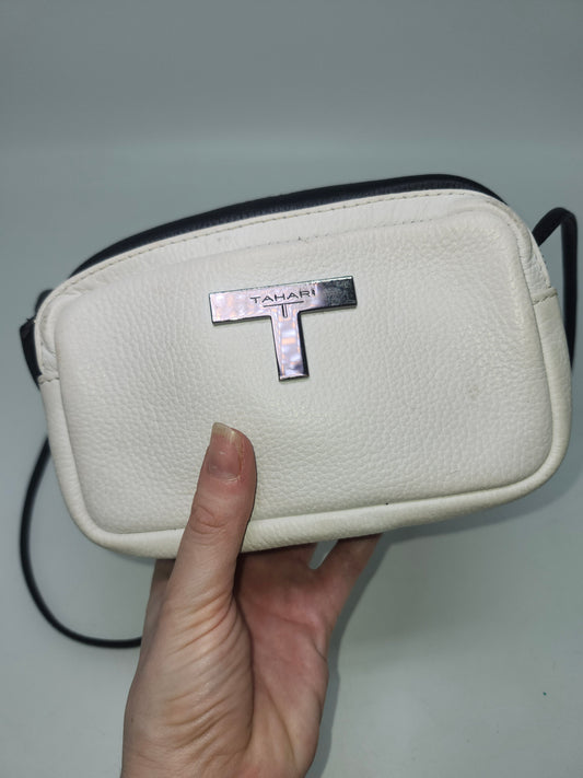 *Tahari* Tri-Toned Leather Crossbody Bag