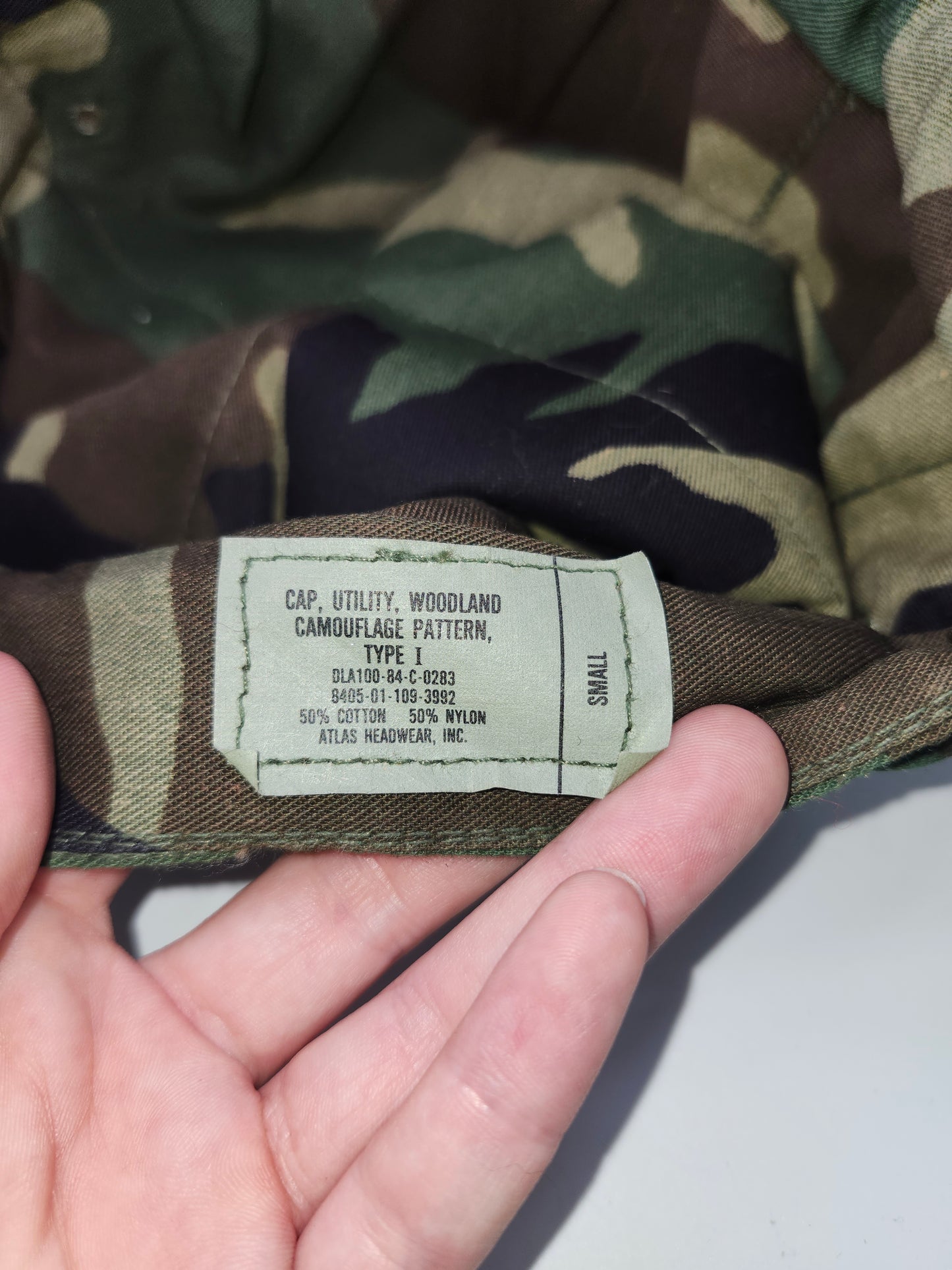 USMC Woodland Garrison Cover Camo Hat