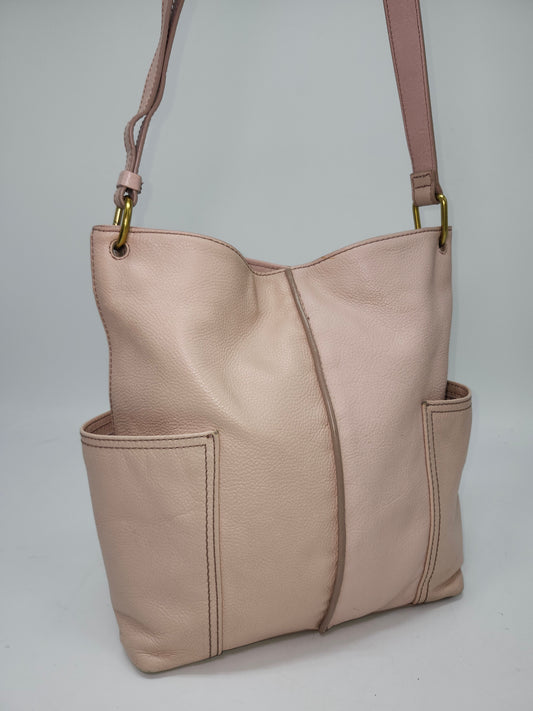 Fossil Baby Pink Leather Crossbody Purse