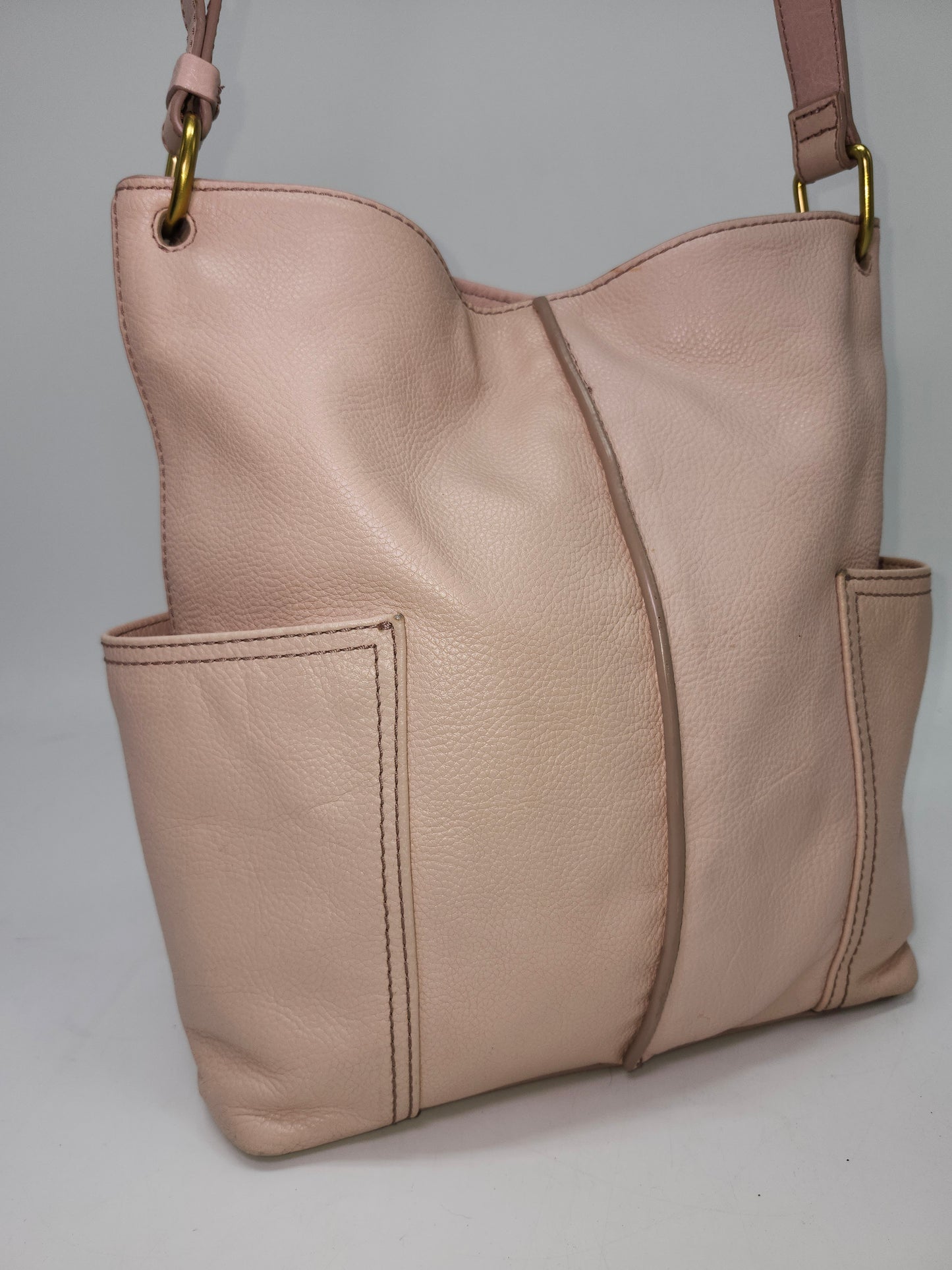 Fossil Baby Pink Leather Crossbody Purse