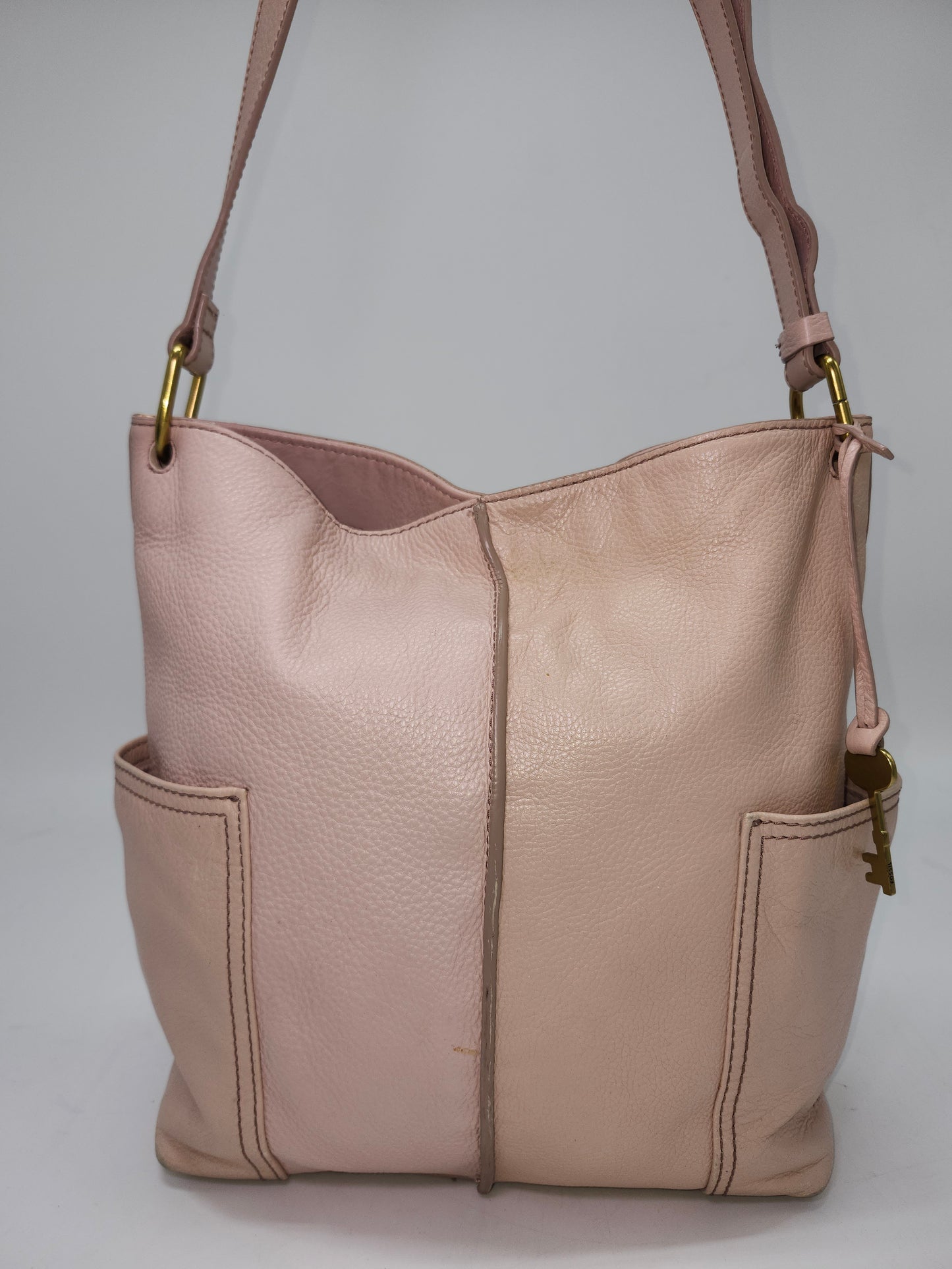 Fossil Baby Pink Leather Crossbody Purse