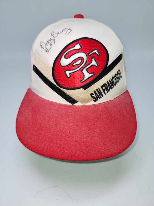 ~Vintage~ Reebok Pro-Line NFL San Francisco 49ers Hat with Dan Buntz Autograph