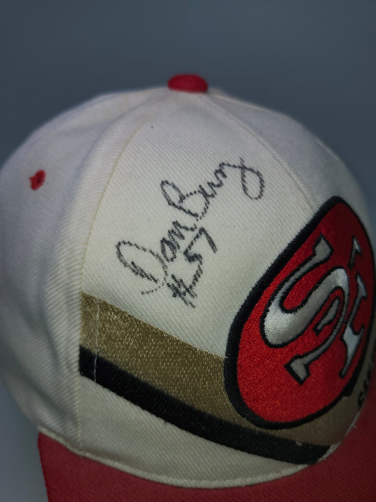 1980s Reebok Pro-Line NFL San Francisco 49ers Hat with Dan Buntz Autograph