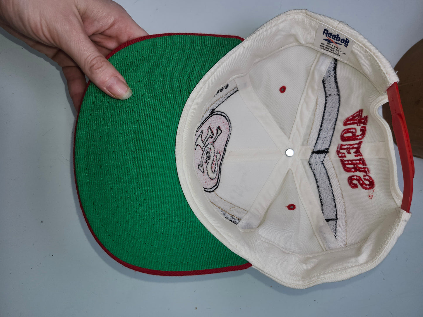1980s Reebok Pro-Line NFL San Francisco 49ers Hat with Dan Buntz Autograph
