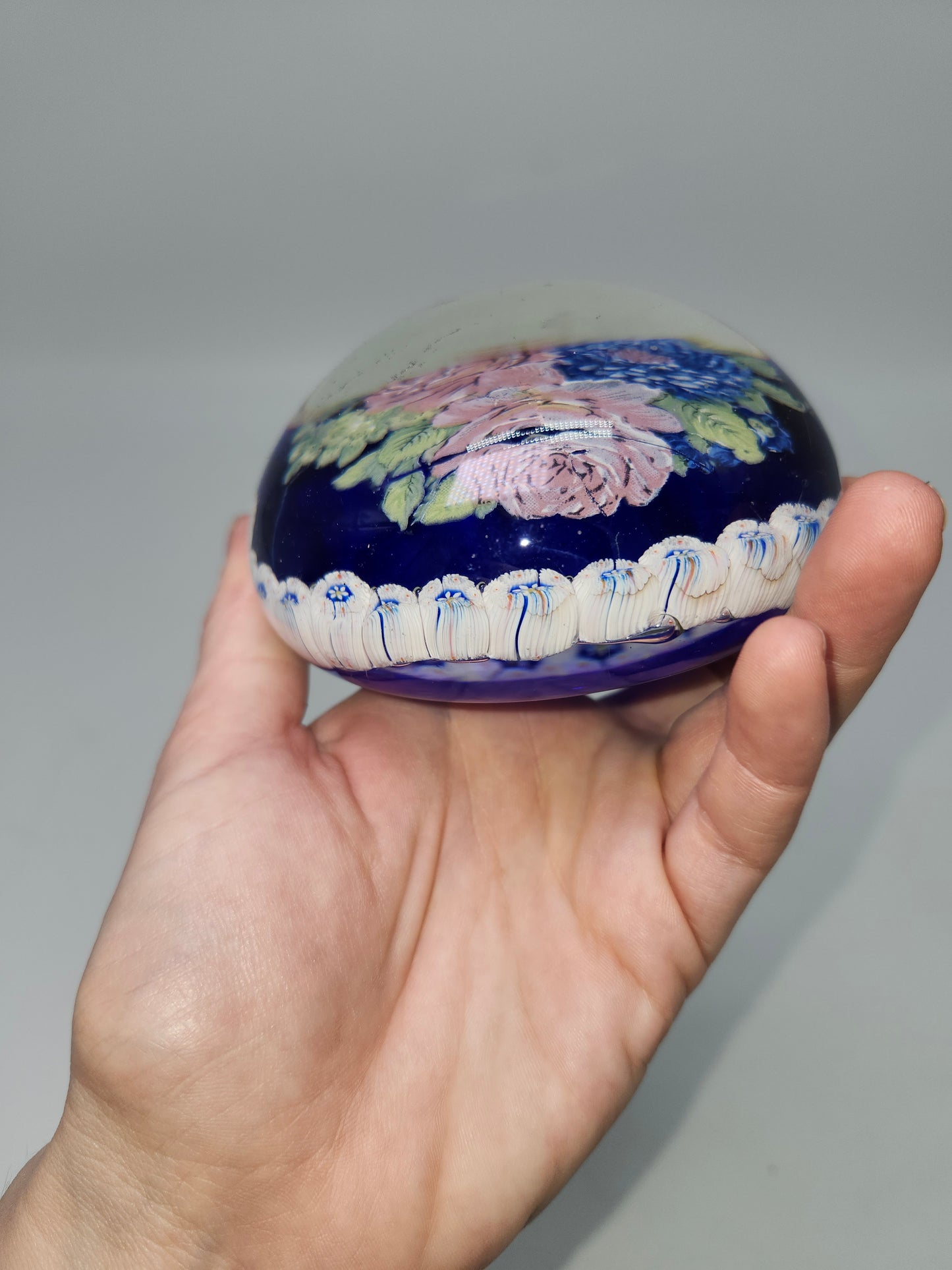 Murano Glass Floral Paperweight