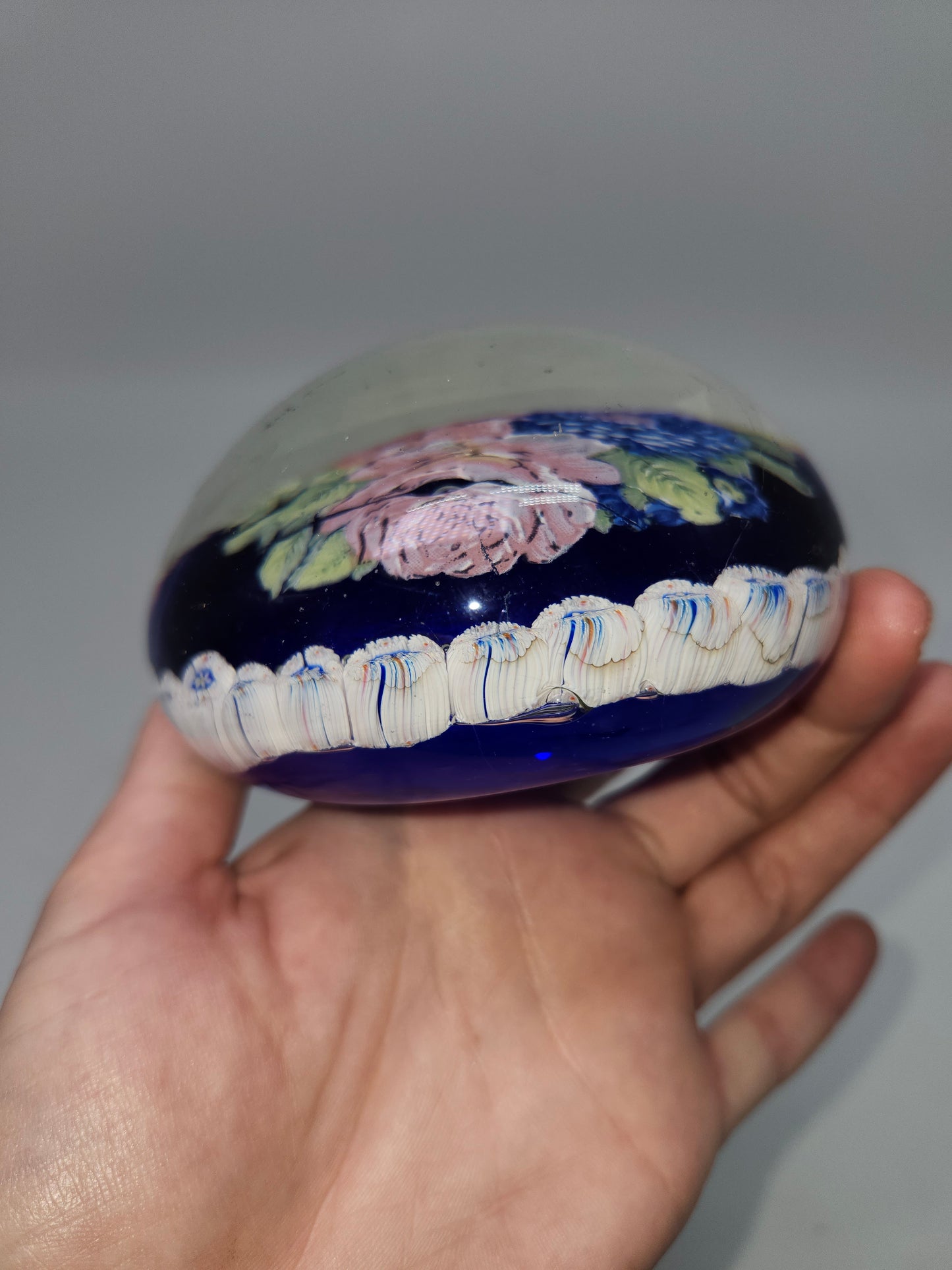 Murano Glass Floral Paperweight