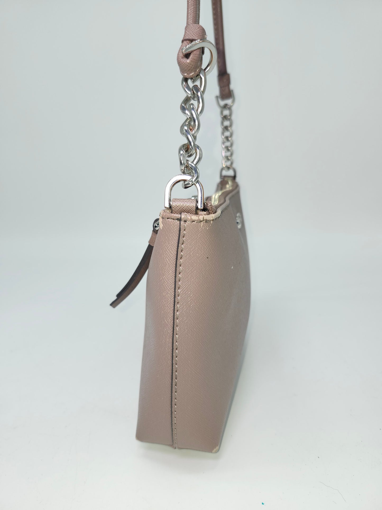 Calvin Klein "Hayden" Saffiano Leather Chain Crossbody bag
