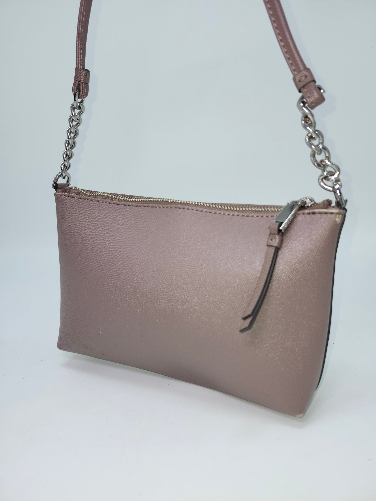 Calvin Klein "Hayden" Saffiano Leather Chain Crossbody bag