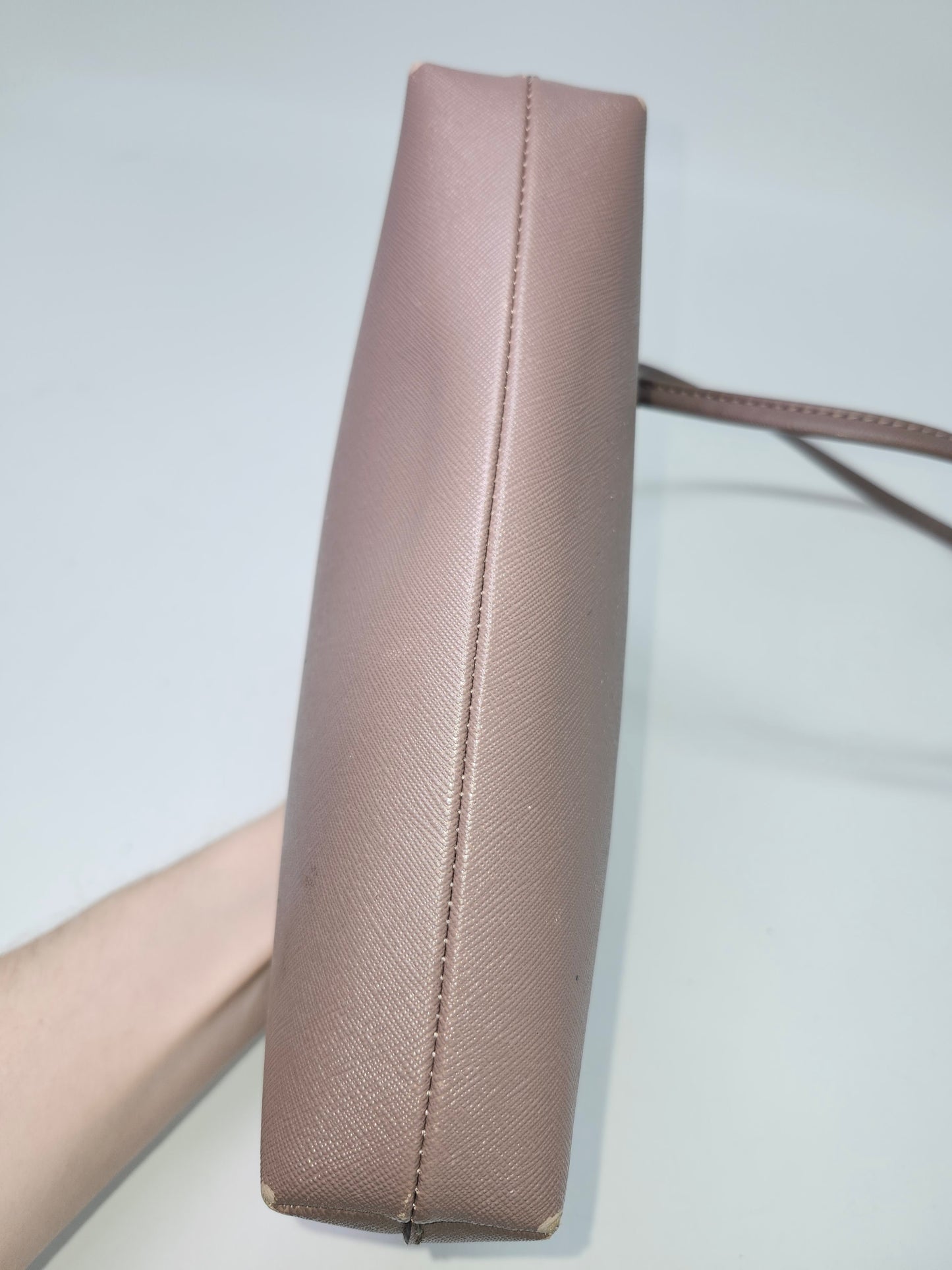 Calvin Klein "Hayden" Saffiano Leather Chain Crossbody bag