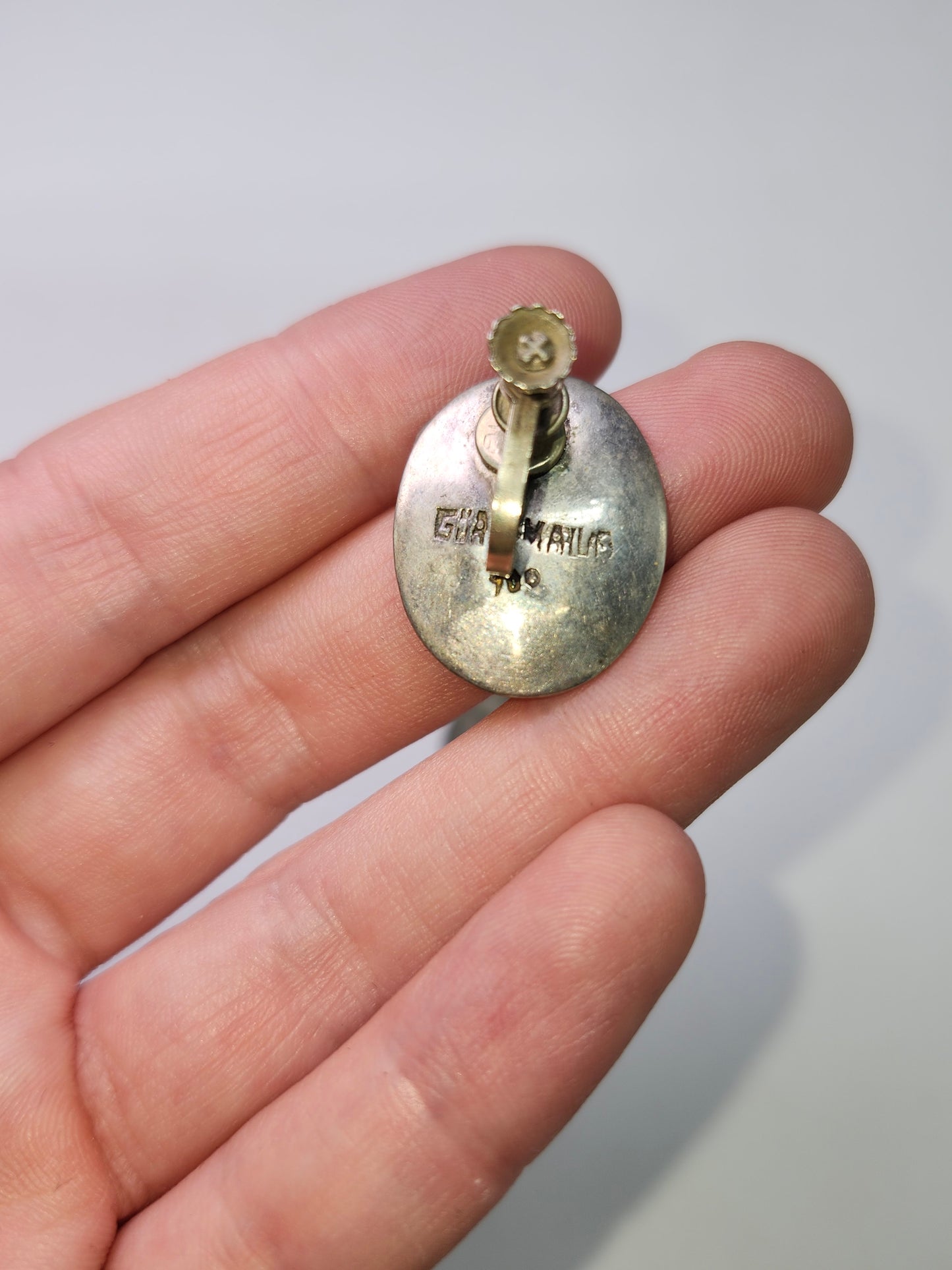 900 Silver Guatemalan Screw-Back Tribal Earrings