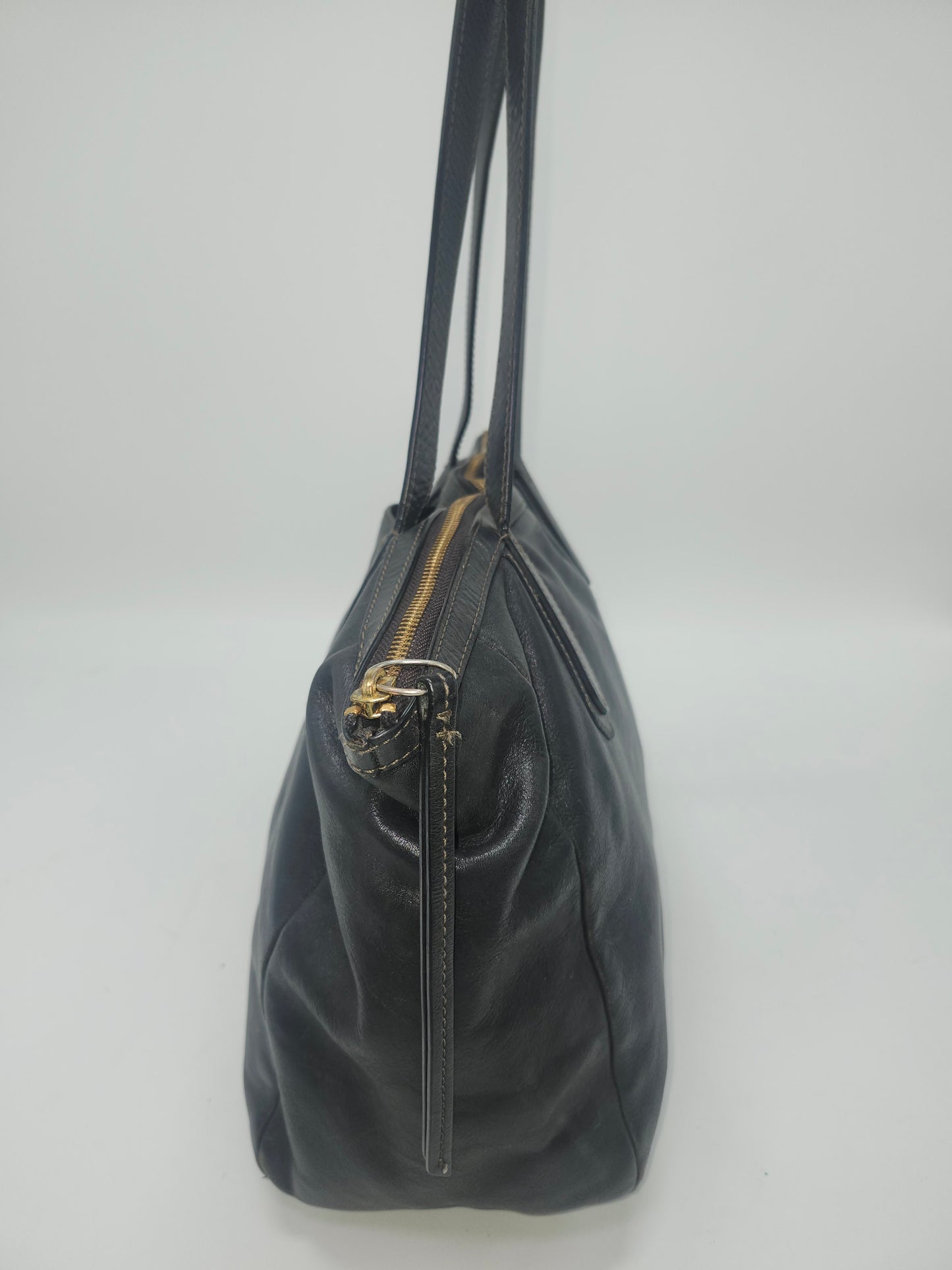 Fossil "Sydney" Pebbled Black Leather Purse