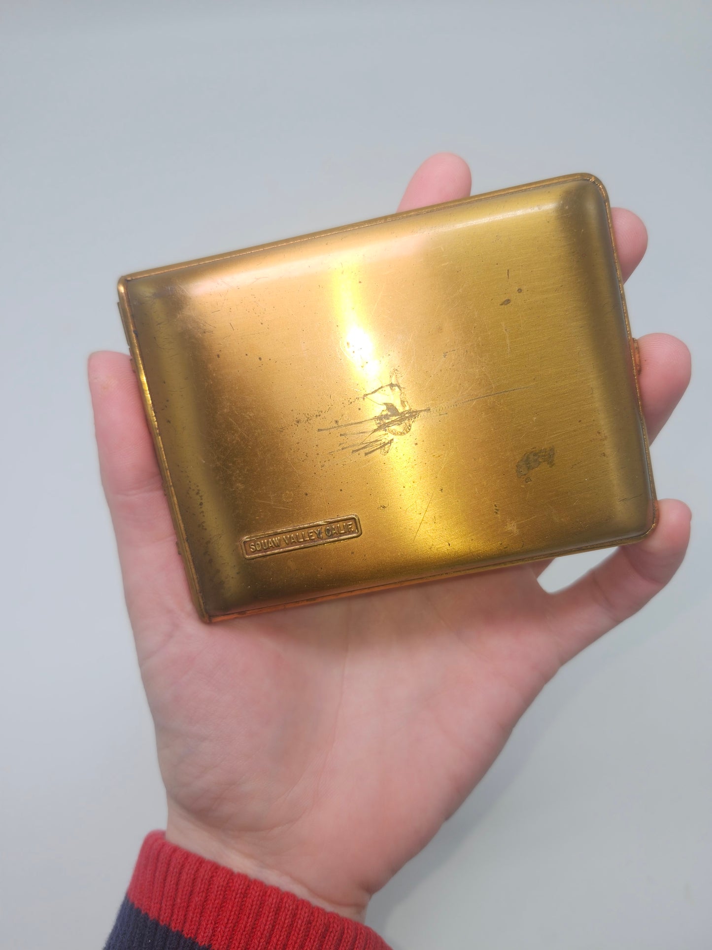 Brass Cigarette Case / Holder Mid-Century