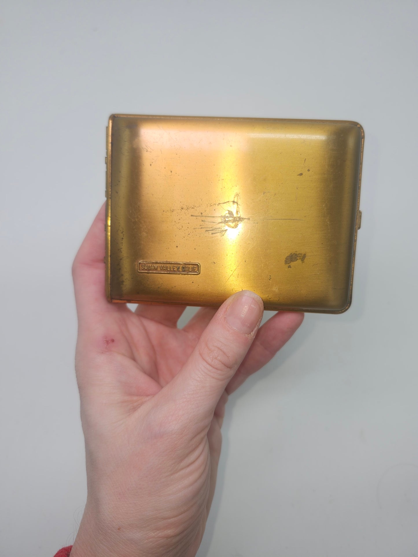 Brass Cigarette Case / Holder Mid-Century
