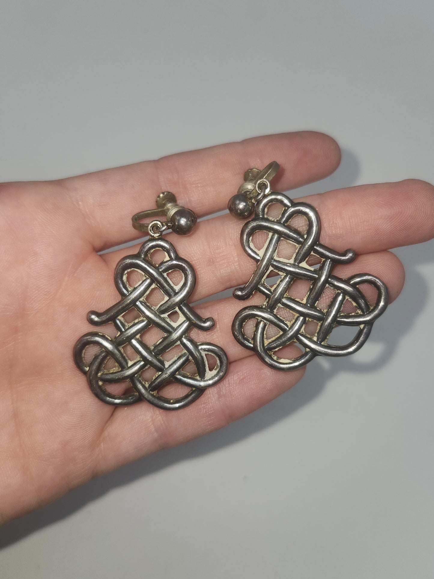 925 Sterling Taxco Mexican Celtic Knot Earrings