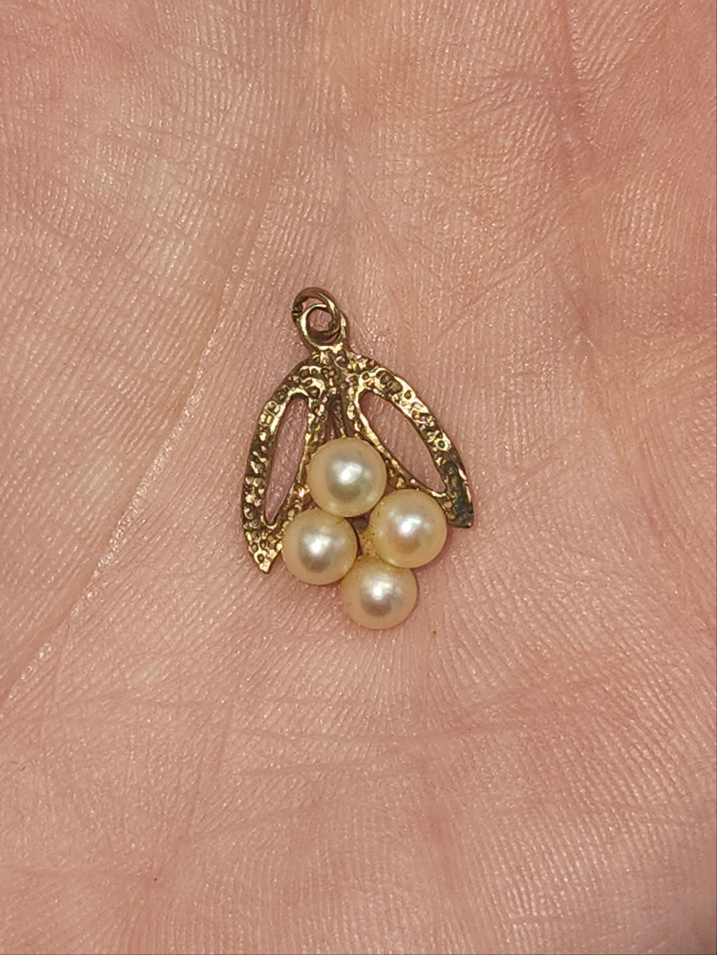 14K Gold & Pearl Cluster Pendant