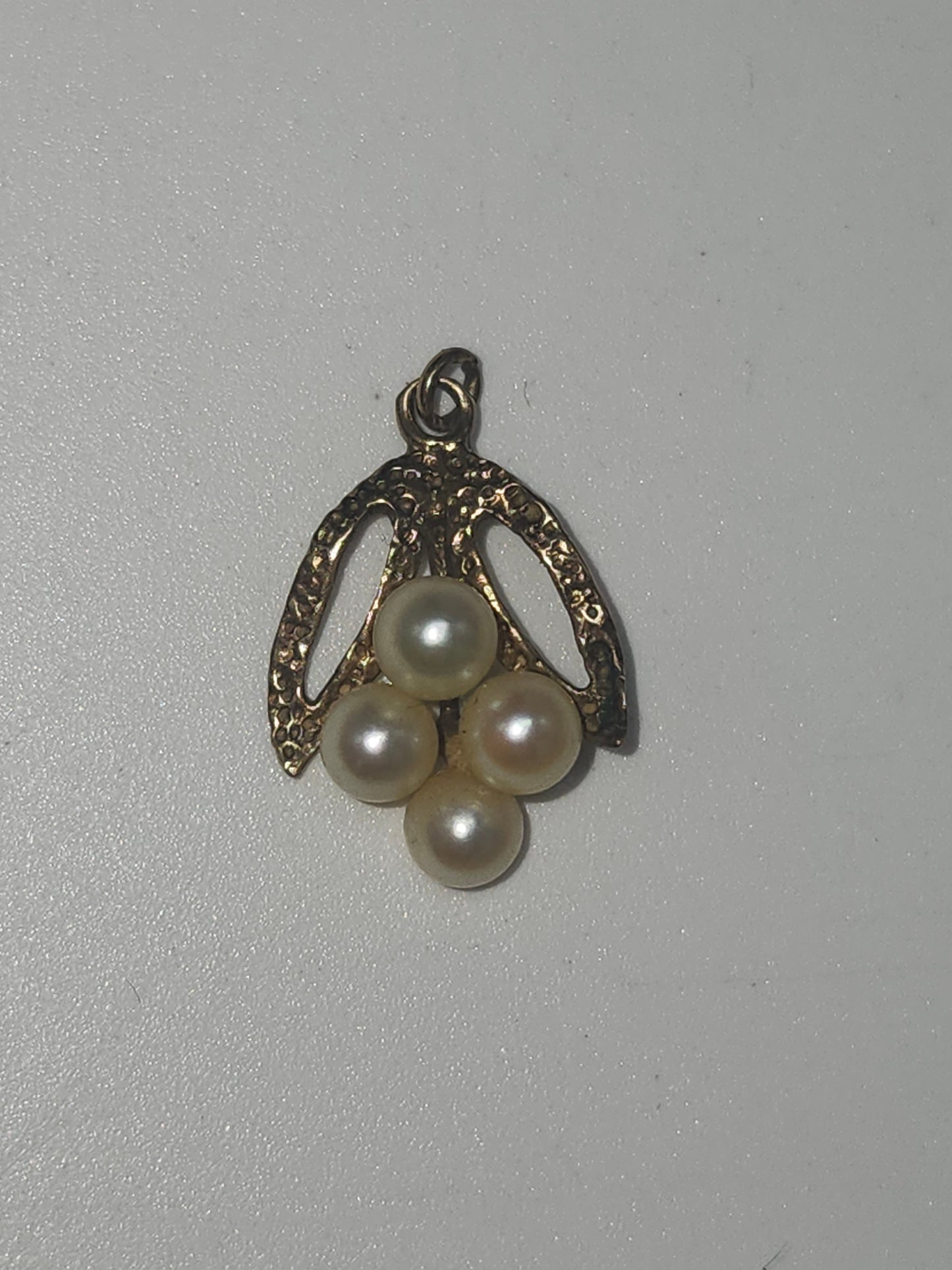 14K Gold & Pearl Cluster Pendant