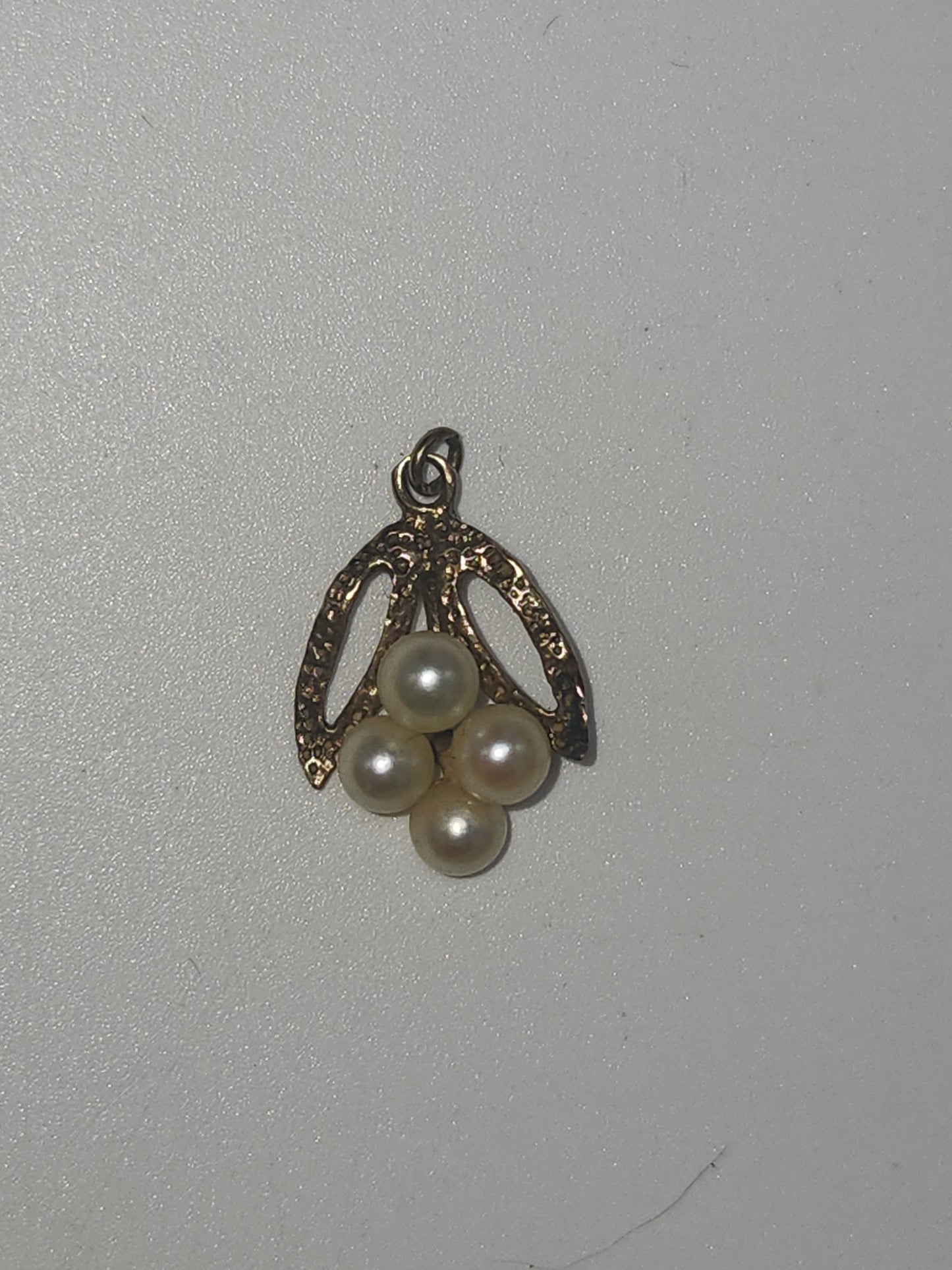 14K Gold & Pearl Cluster Pendant
