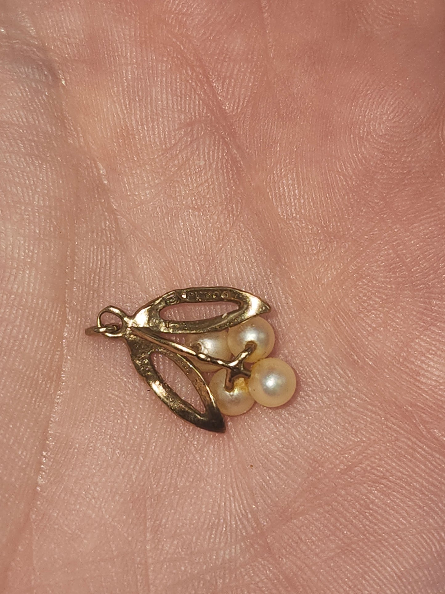 14K Gold & Pearl Cluster Pendant