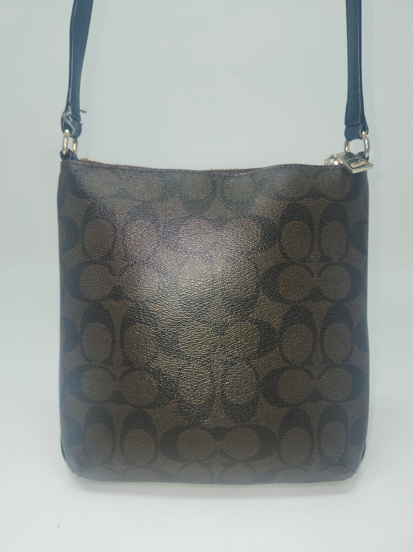 Coach Signature Monogram Canvas Messenger Crossbody Bag