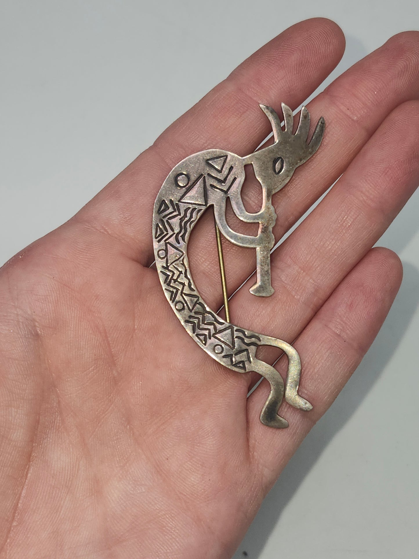 925 Sterling Kokopelli Brooch