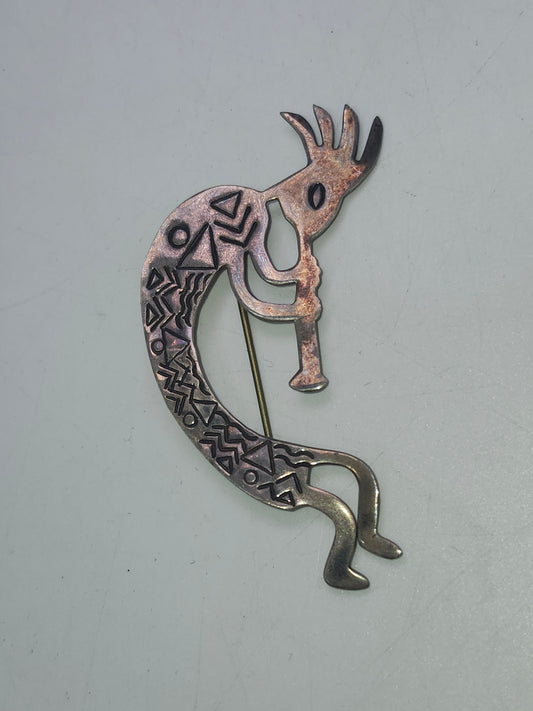 925 Sterling Kokopelli Brooch
