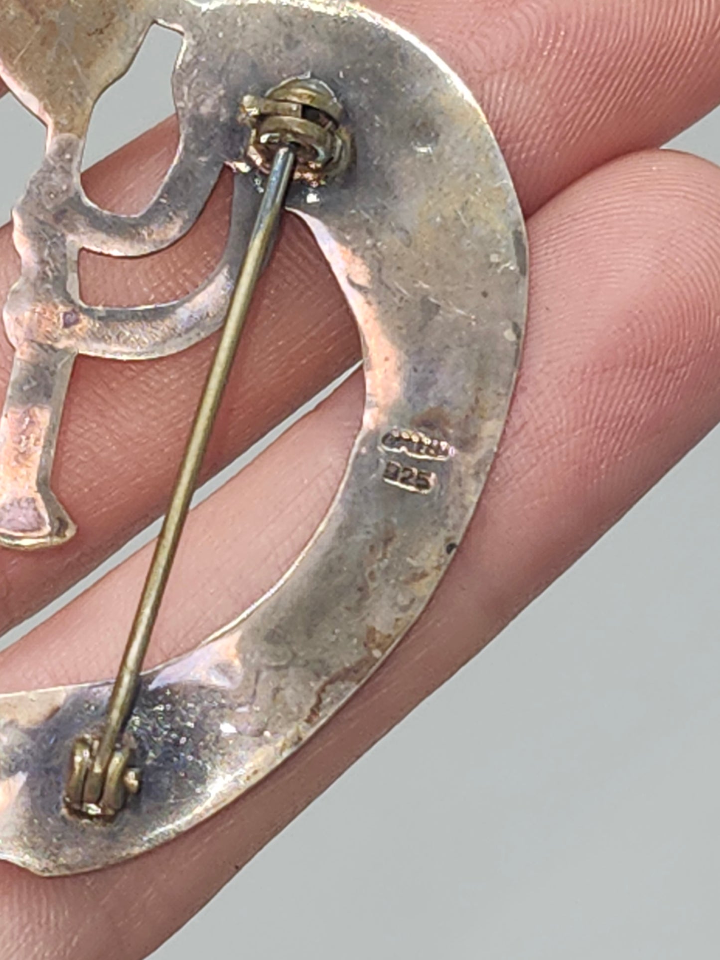 925 Sterling Kokopelli Brooch