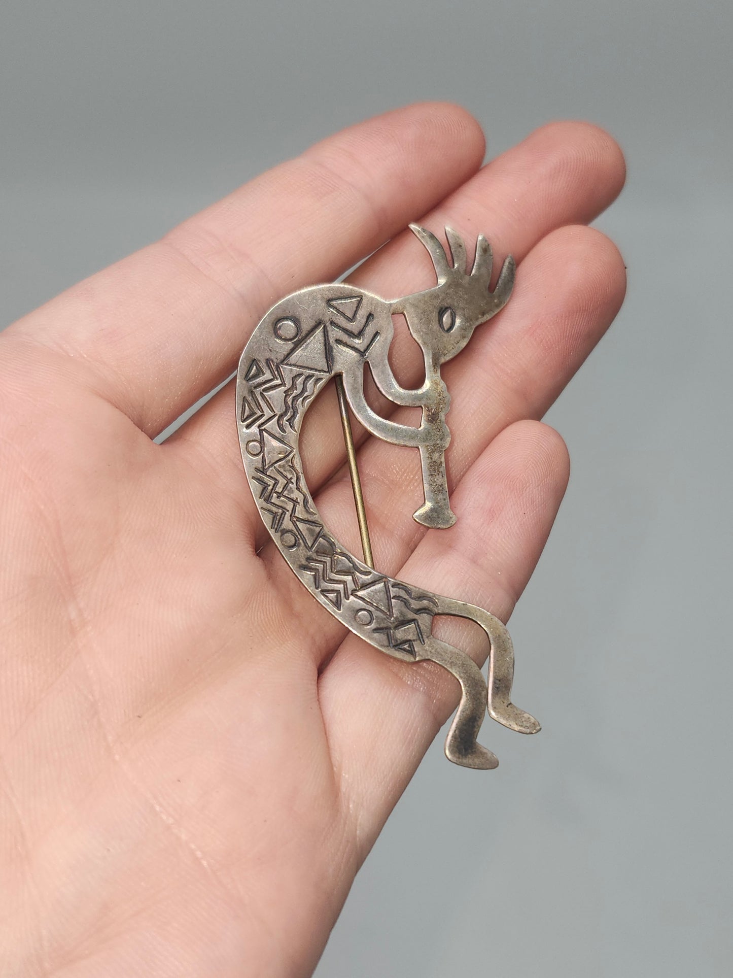 925 Sterling Kokopelli Brooch