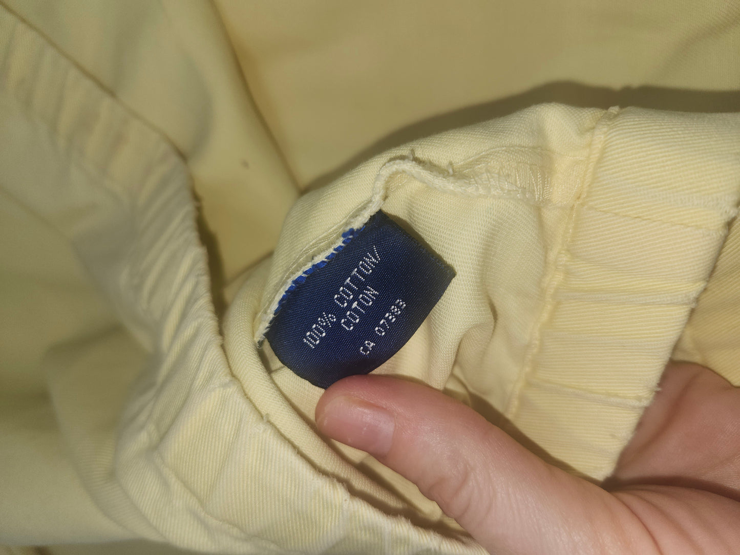 Polo RL Harrington-Style Yellow 100% Cotton Jacket with Plaid Collar Size XXL