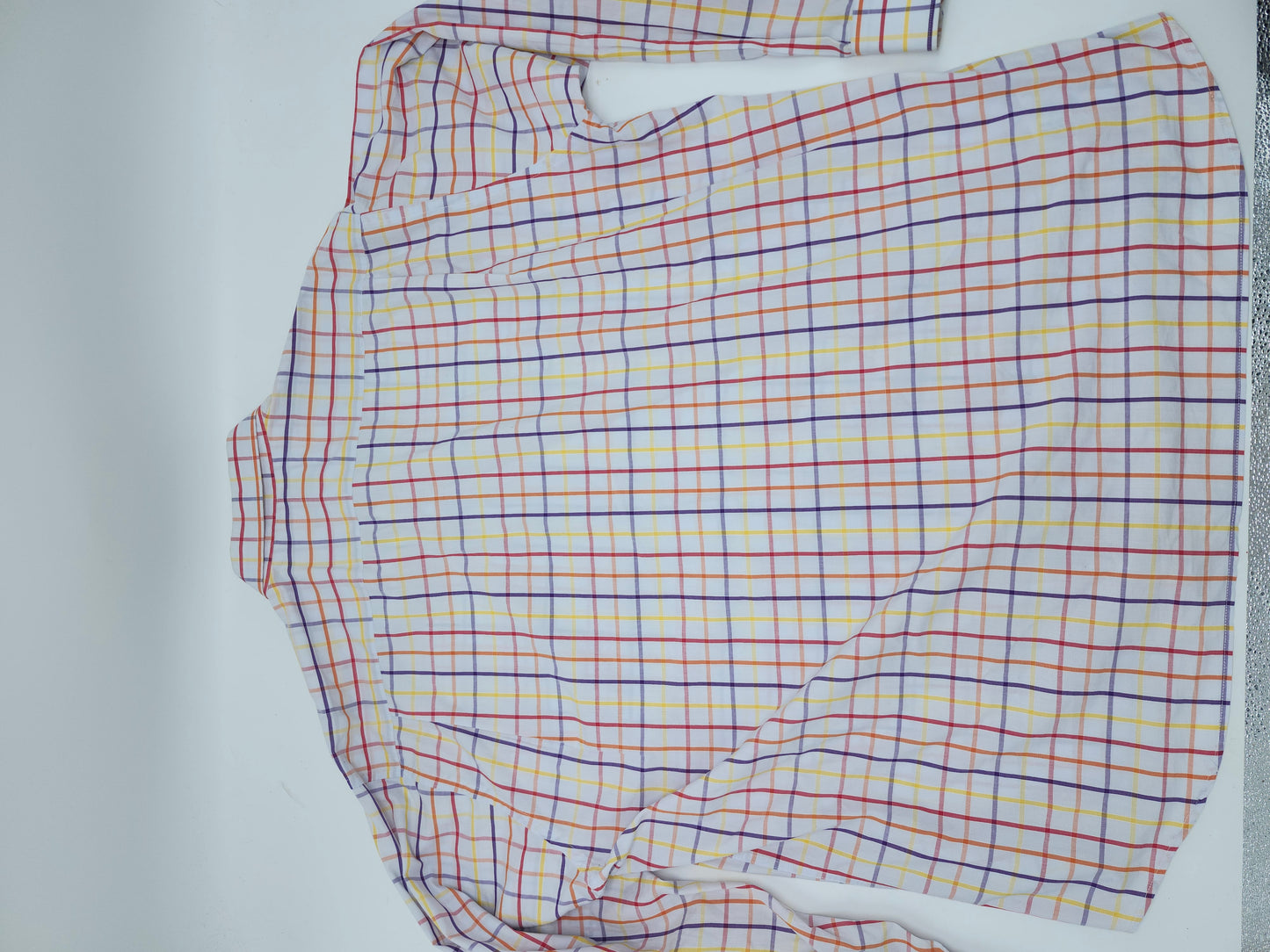Burberry Men's Size 44 Colorful Plaid Button Up Shirt