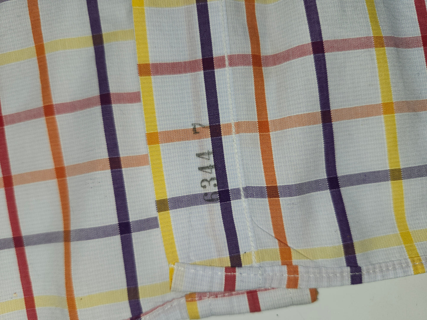 Burberry Men's Size 44 Colorful Plaid Button Up Shirt