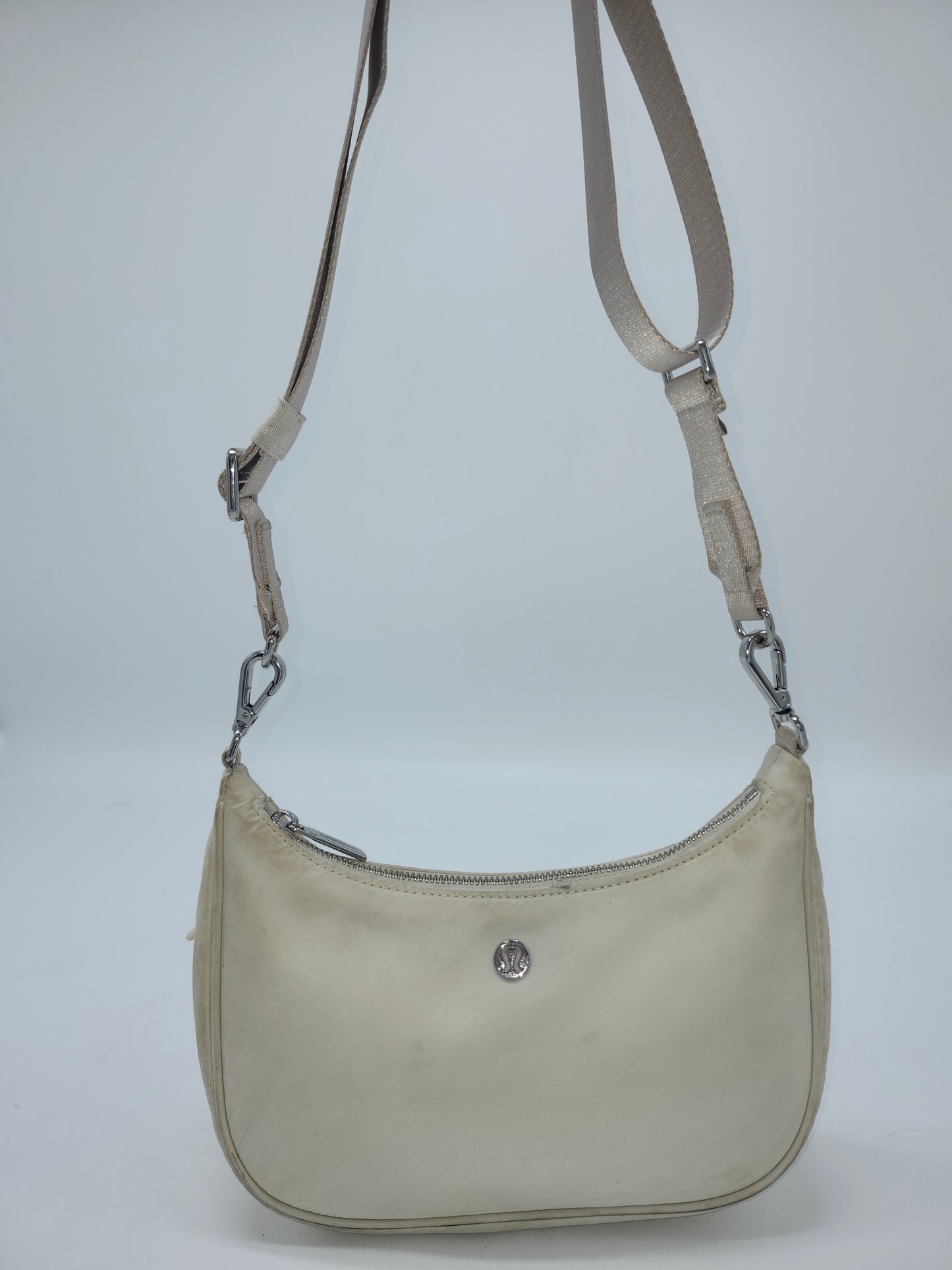 -Lululemon- White Nylon Crossbody Bag