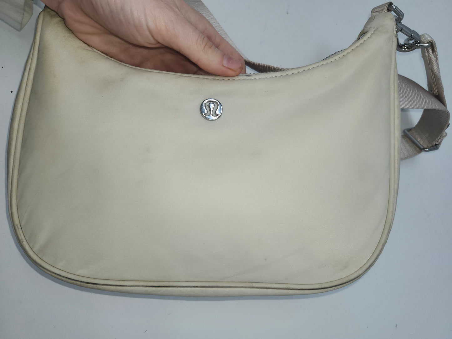 -Lululemon- White Nylon Crossbody Bag