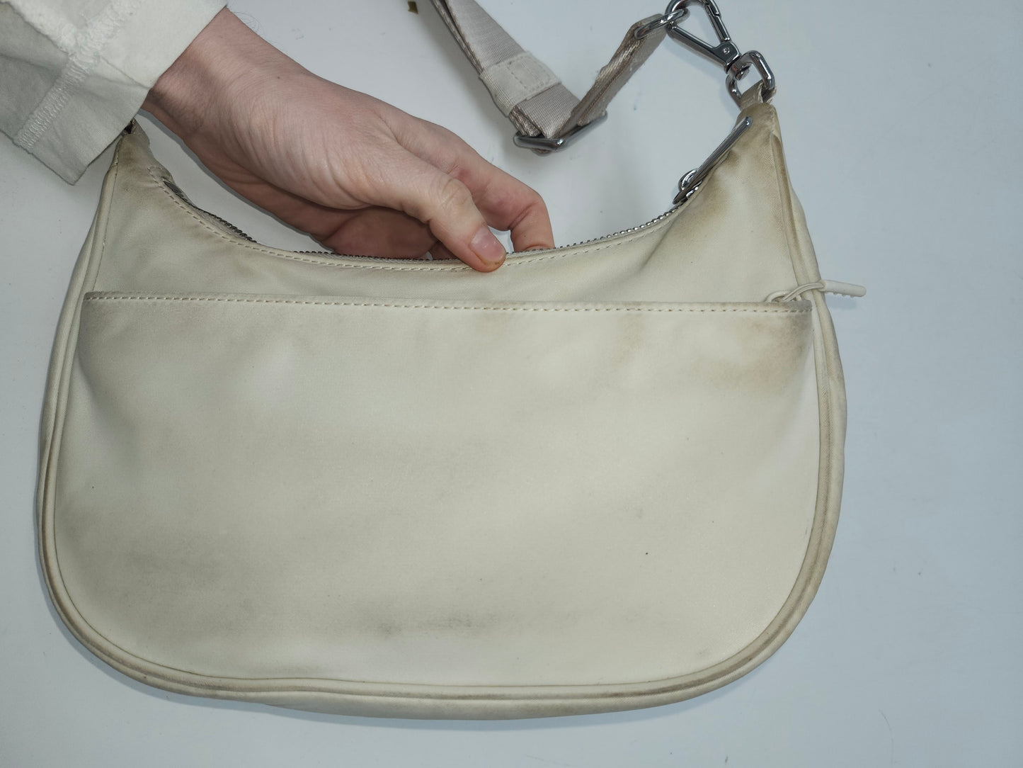-Lululemon- White Nylon Crossbody Bag