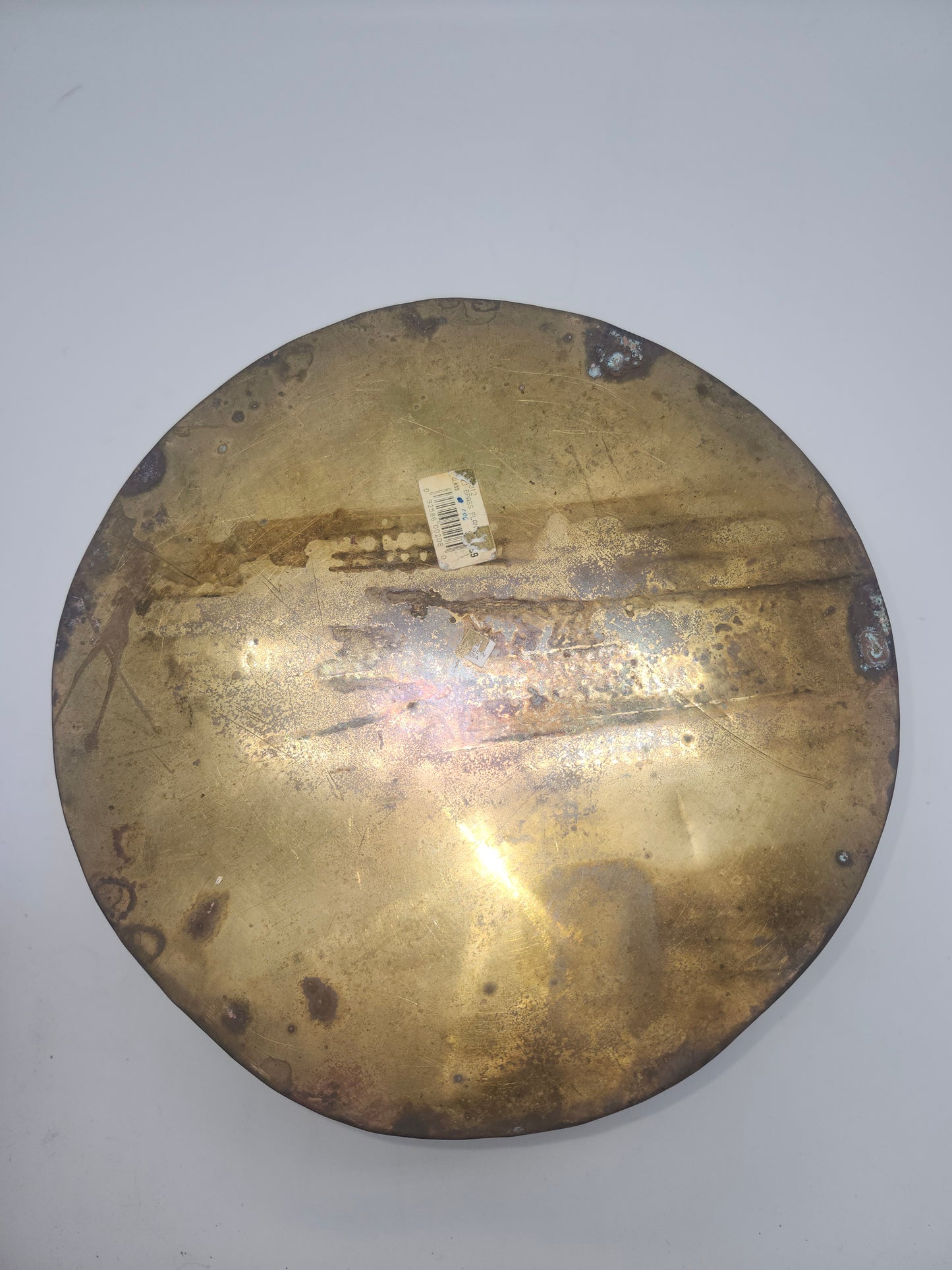 Vintage Brass Ridged Cylinder Planter Sleeve