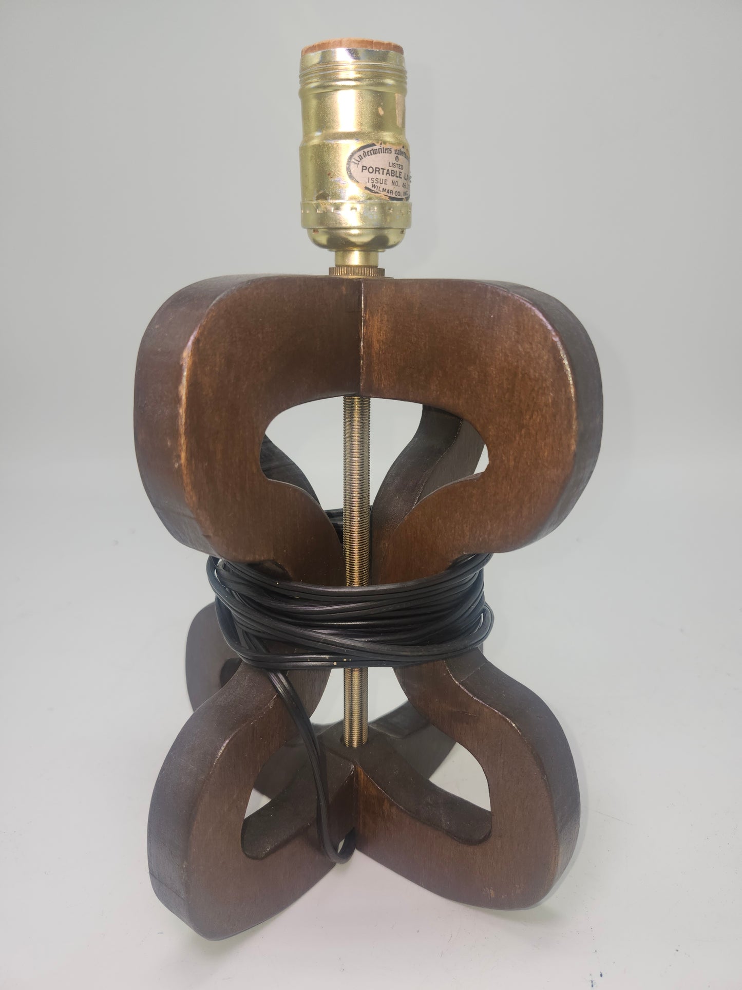 *Mid Century Modern* Sculptural Walnut Lamp Base