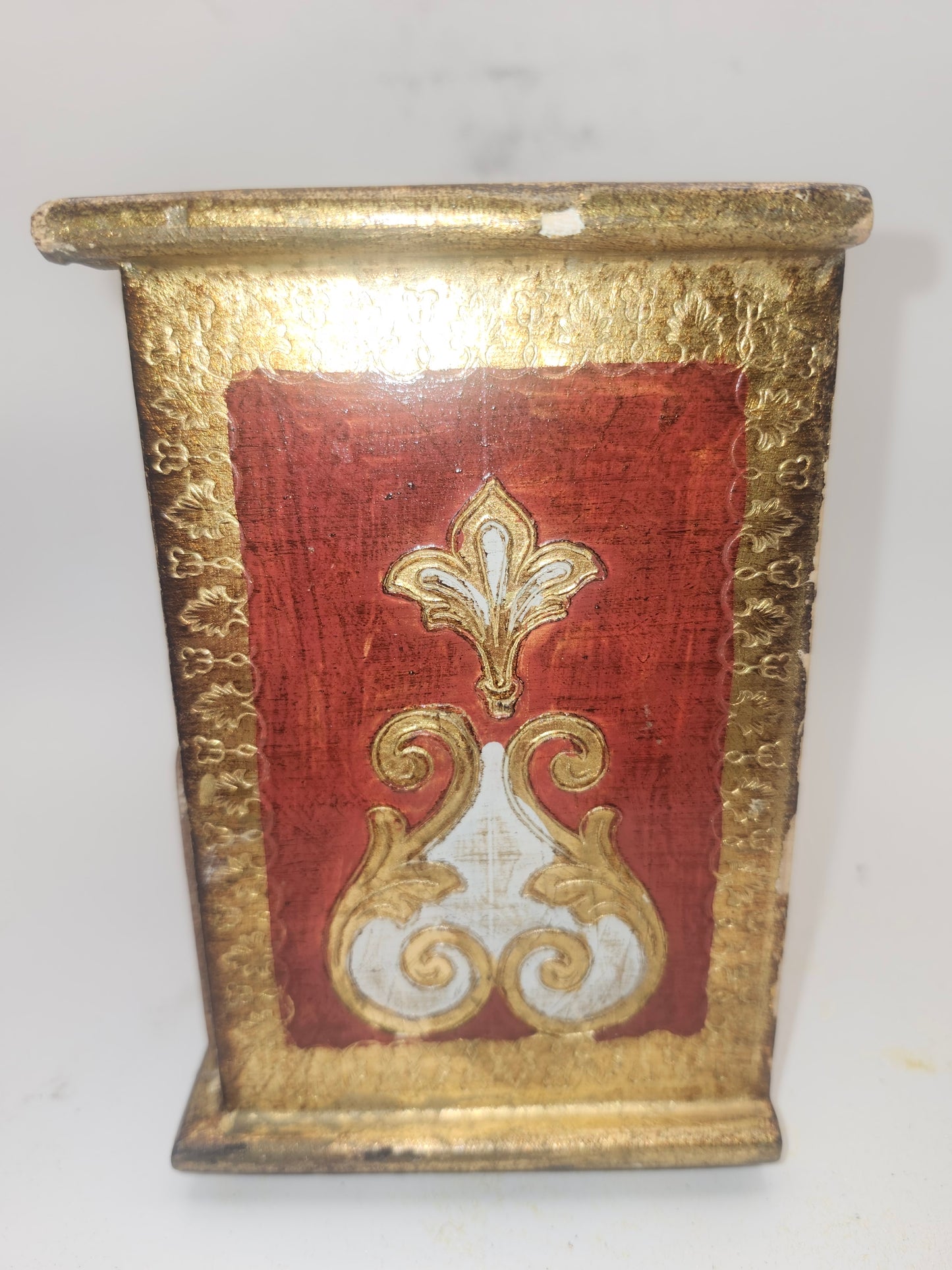 *Vintage* Italian Hand Painted Wooden Jewelry / Trinket Box
