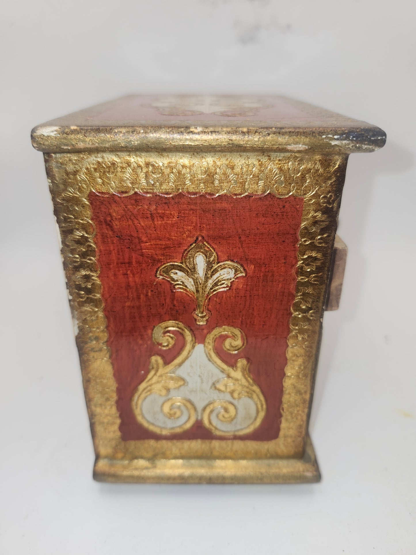 *Vintage* Italian Hand Painted Wooden Jewelry / Trinket Box